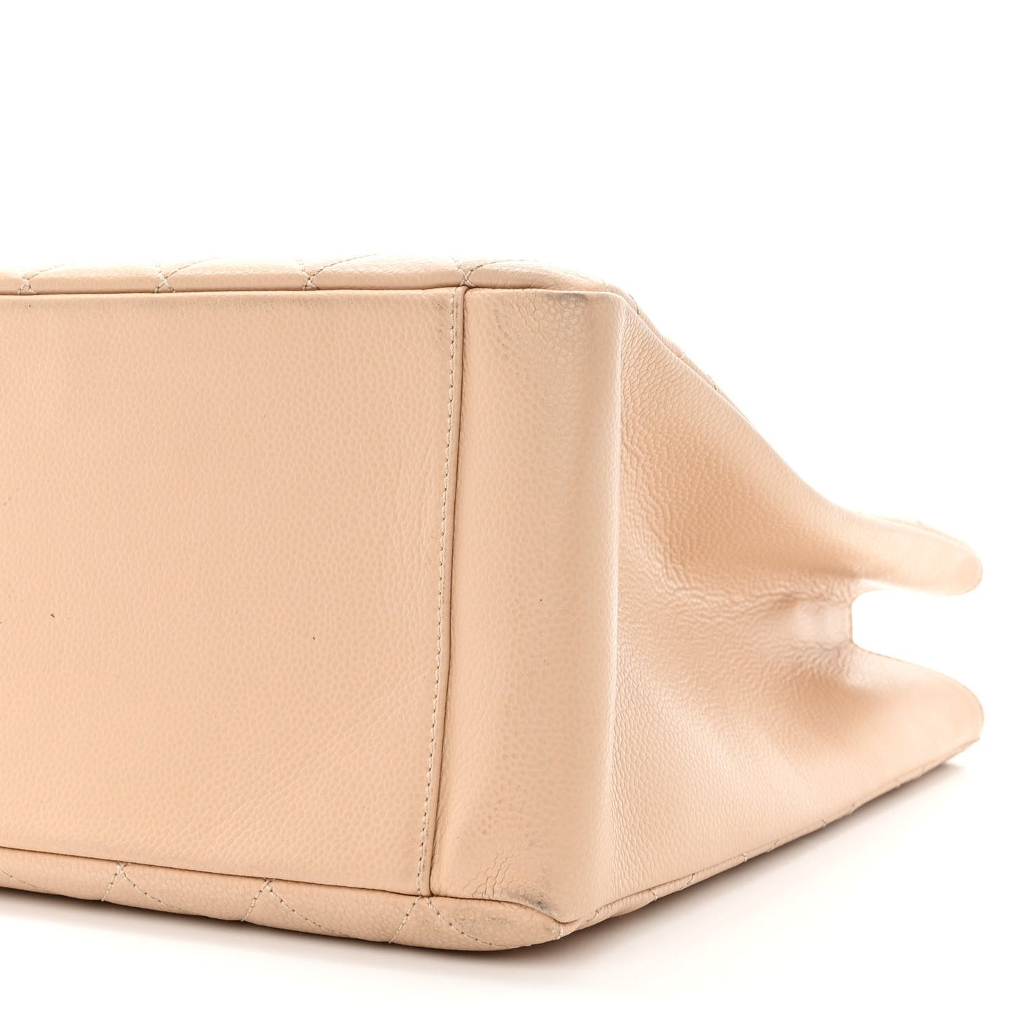 Caviar Quilted Grand Shopping Tote GST Beige Clair