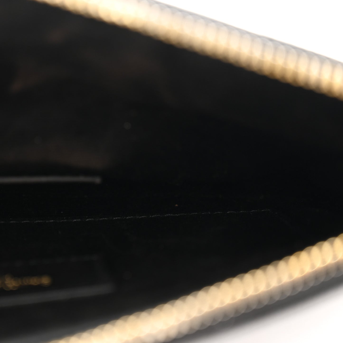 Grain De Poudre Chevron Monogram Large Bill Pouch Black