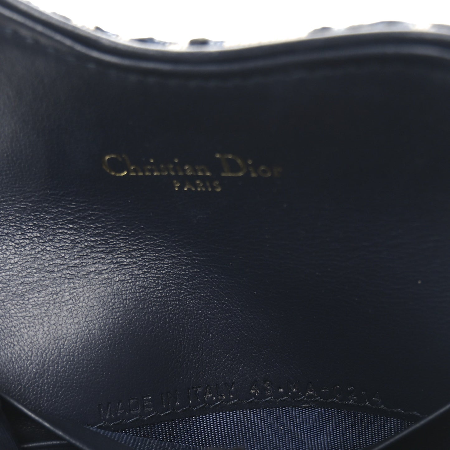 Oblique Saddle Card Holder Blue
