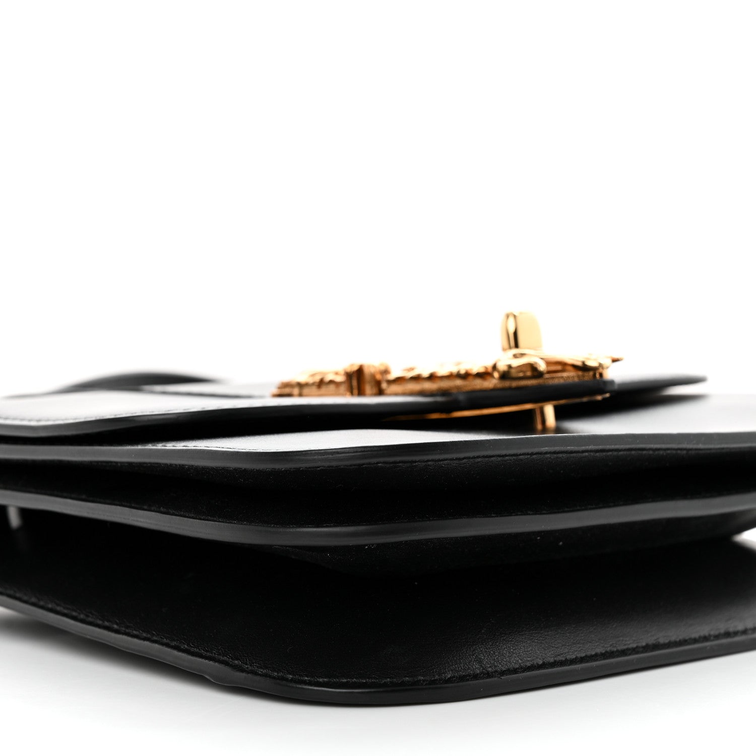 Versace Vitello Barocco Virtus Small Top Handle Shoulder Bag Black 9 of 18