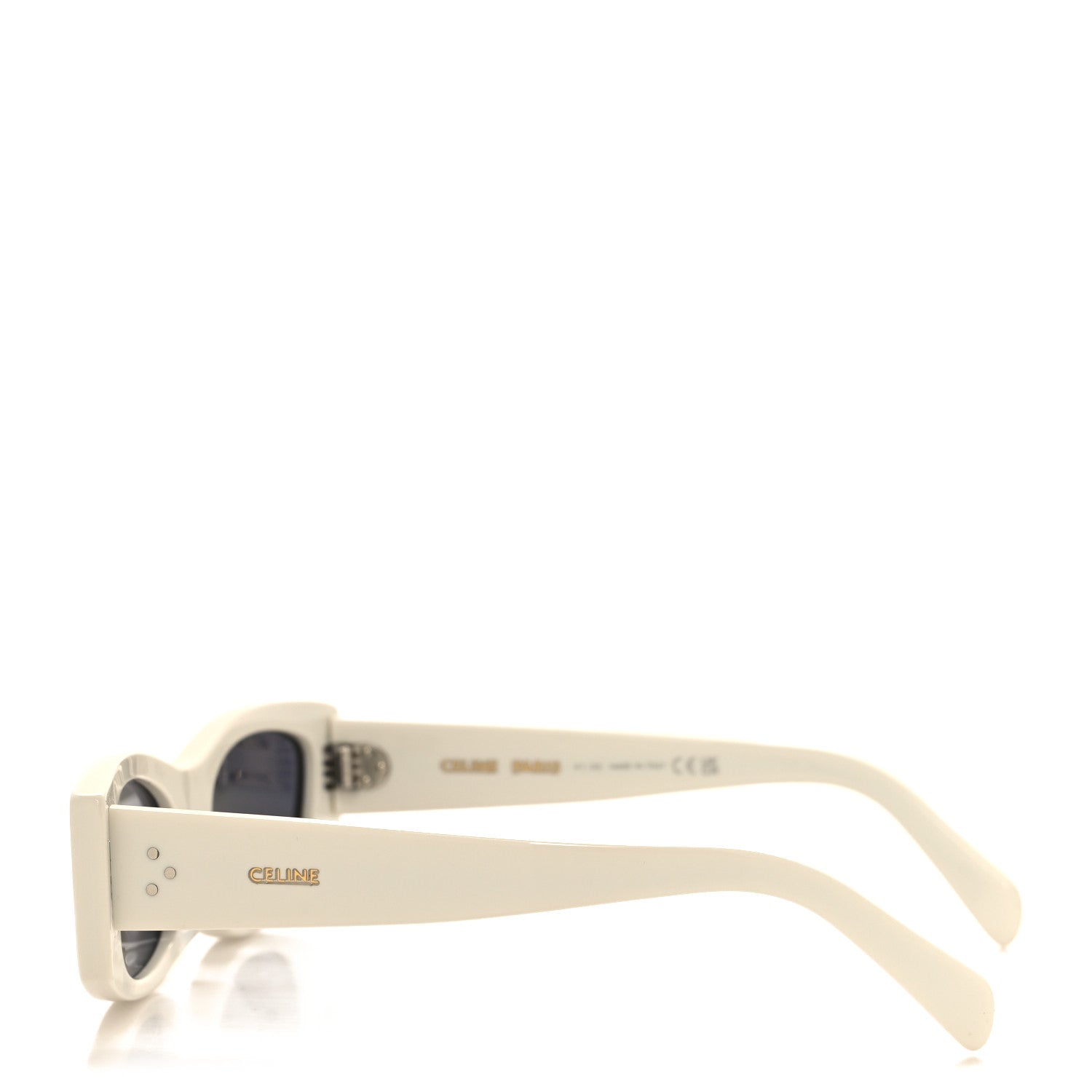 Celine Acetate Rectangular 58mm Sunglasses CL40245U White 3 of 7