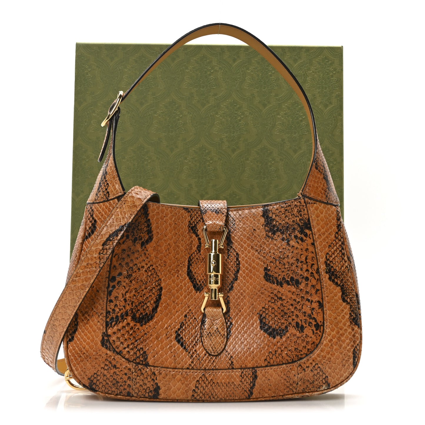 Snakeskin Calfskin Small Jackie 1961 Hobo Brown