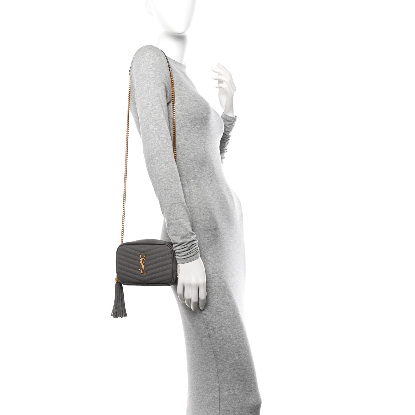 Grain De Poudre Matelasse Monogram Mini Lou Camera Bag Fog