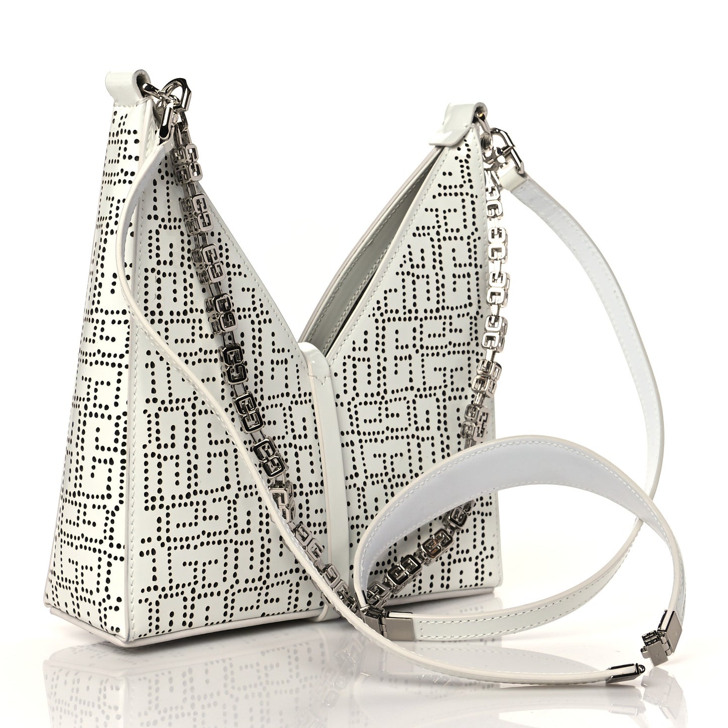 Calfskin 4G Perforated Mini Cut Out Shoulder Bag Ivory