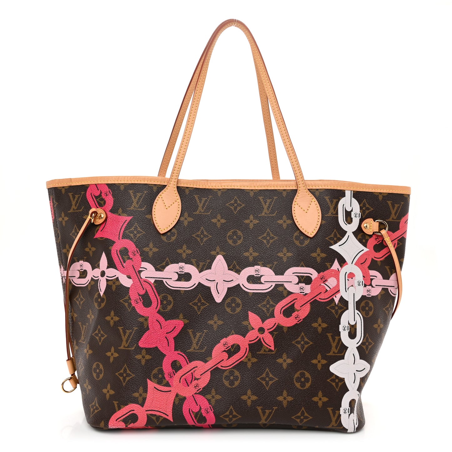 Monogram Bay Neverfull MM Rose Ballerine Poppy