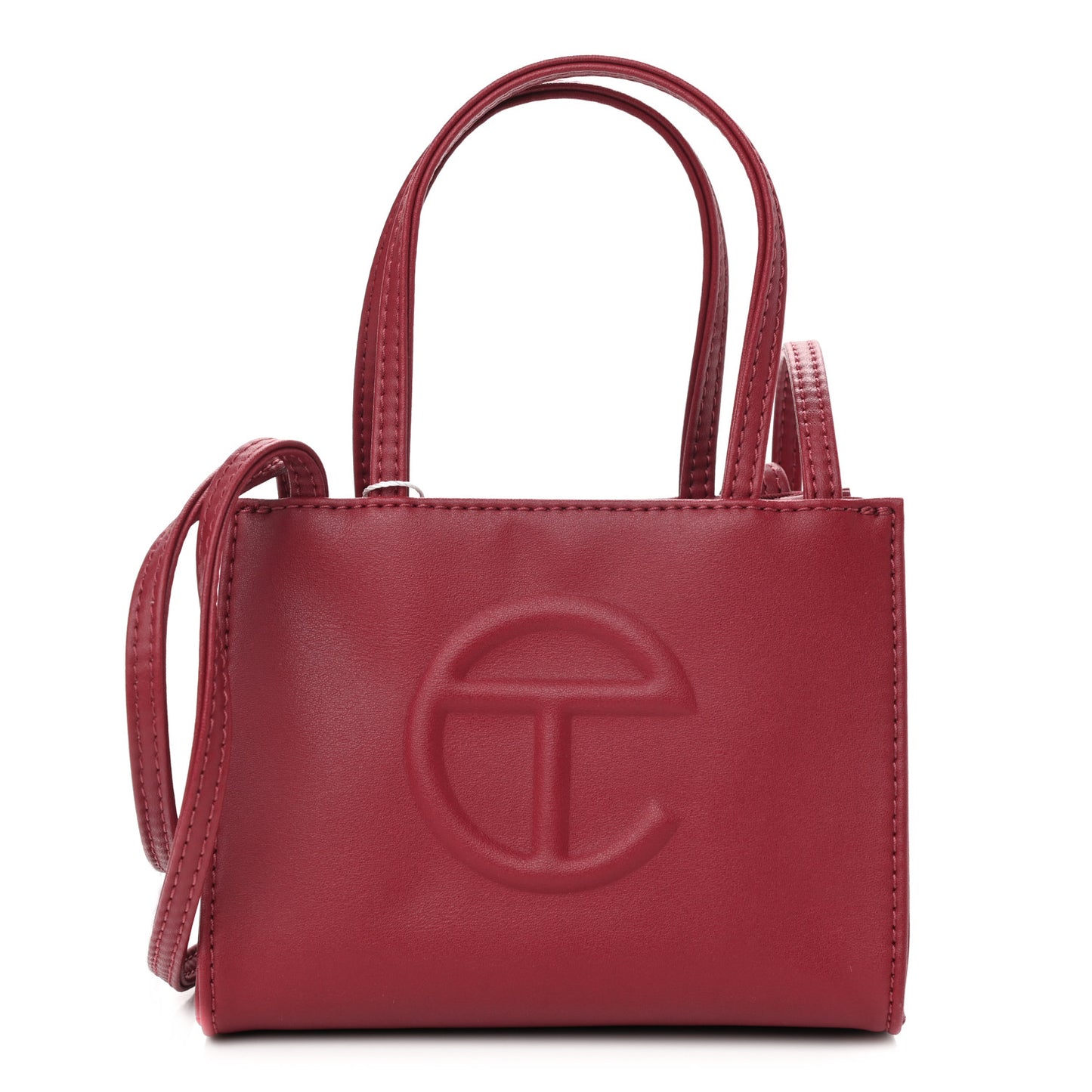 Vegan Leather Small Shopping Bag Oxblood
