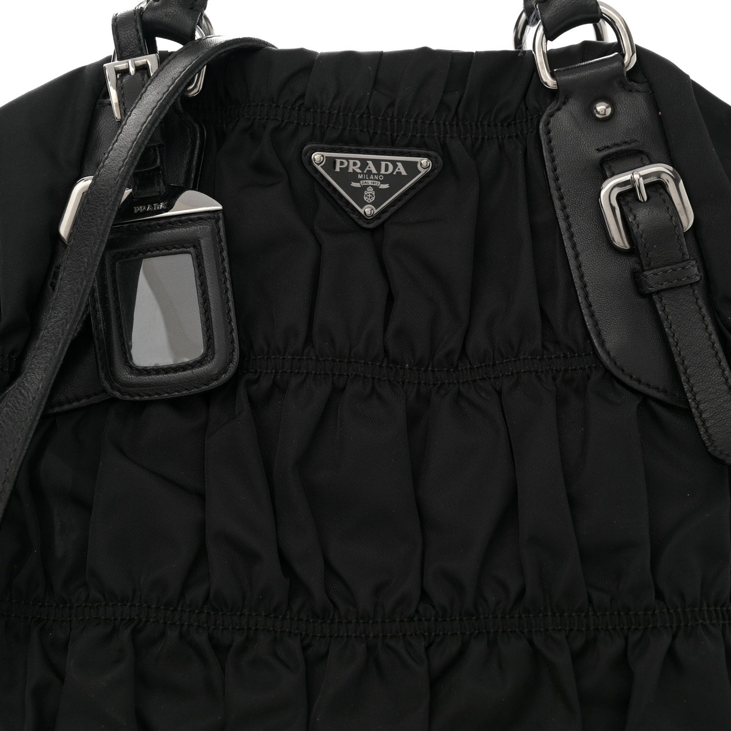Tessuto Nylon Gaufre Tote Black