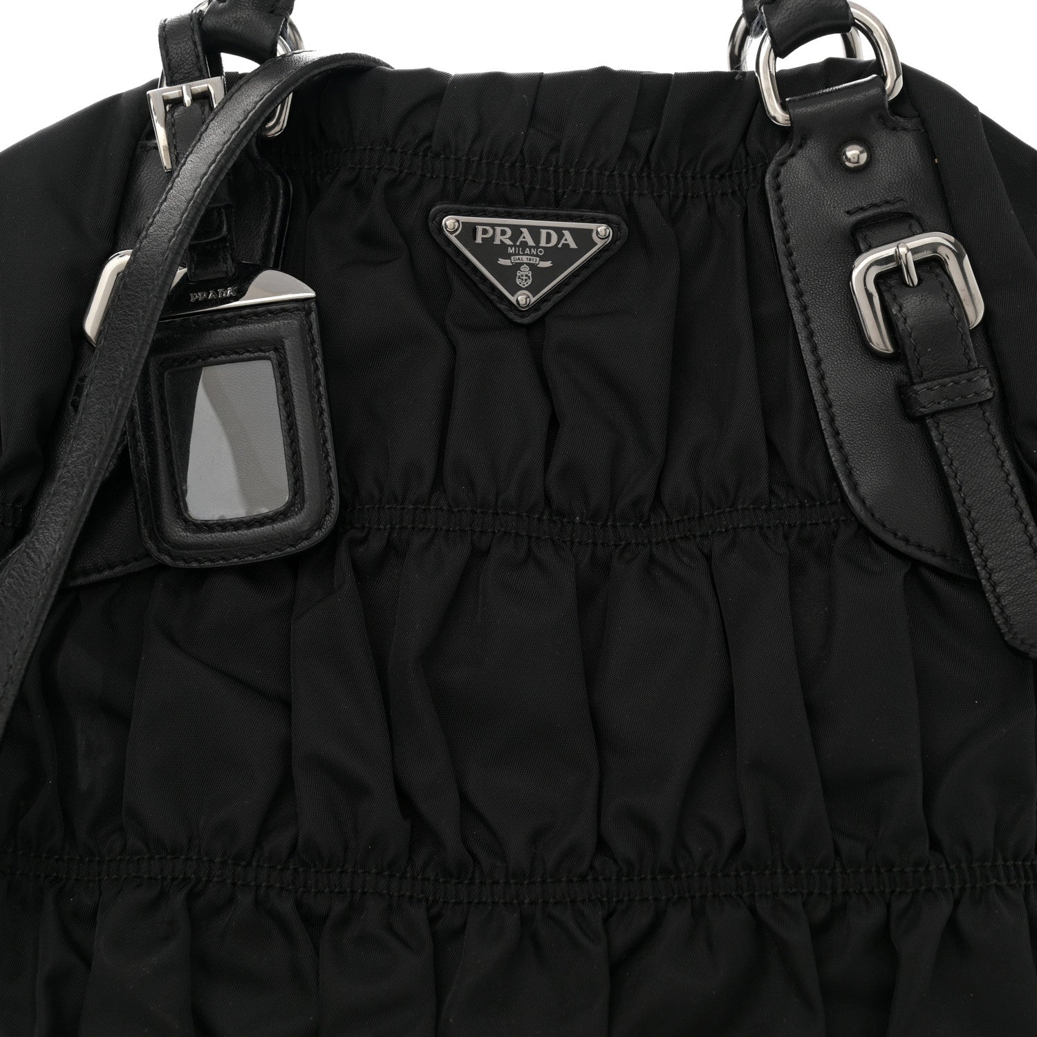 Prada Tessuto Nylon Gaufre Tote Black 7 of 17