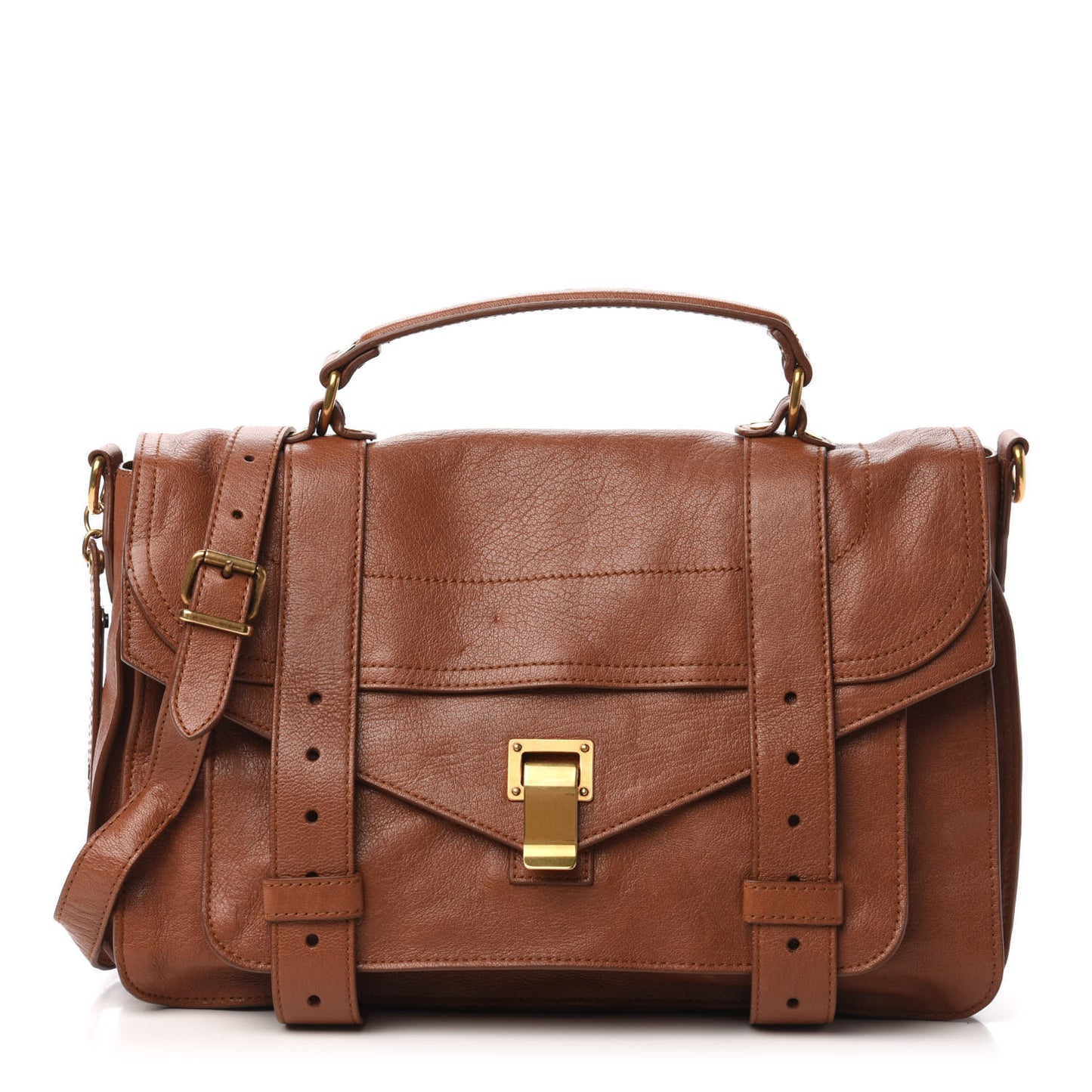 Lambskin Medium PS1 Satchel Saddle