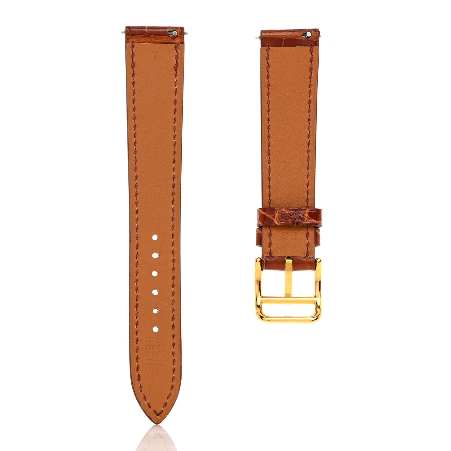 Shiny Alligator Watch Strap Miel