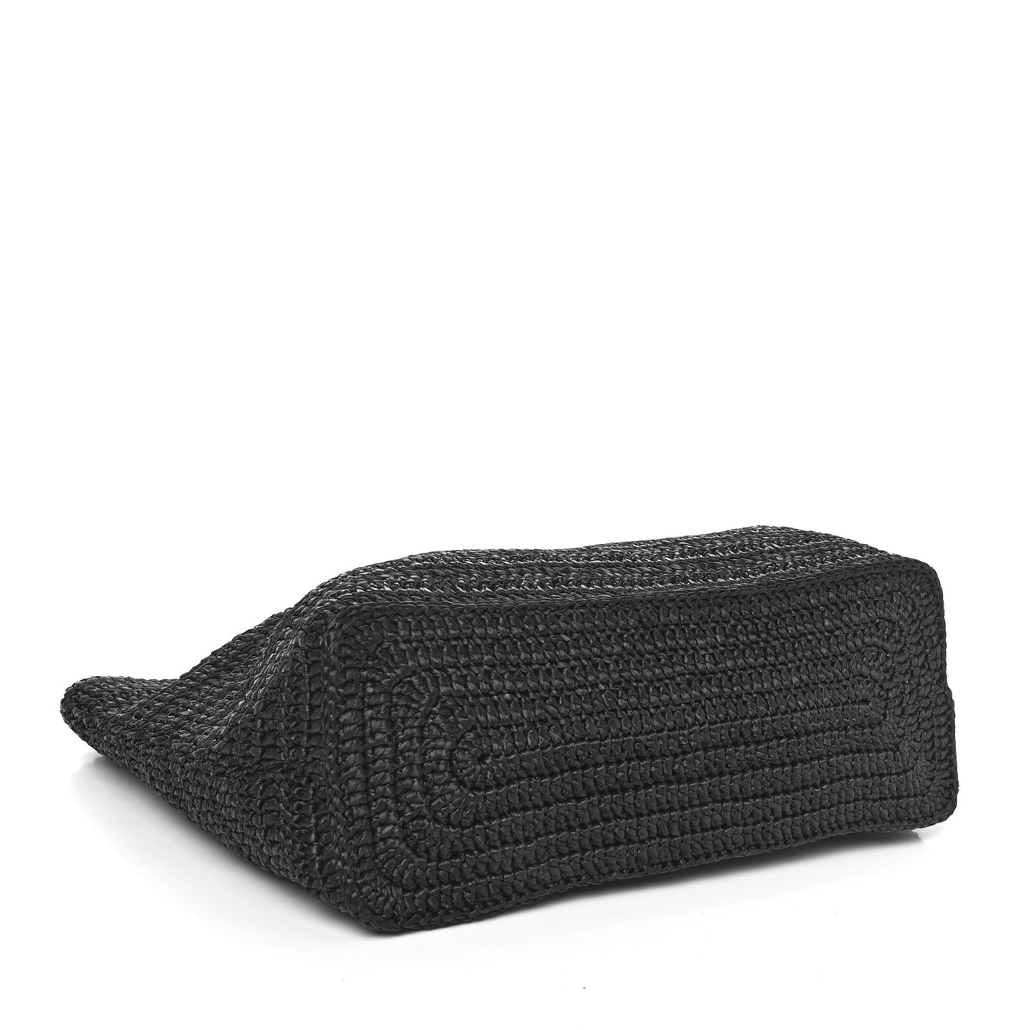 Raffia Rive Gauche Tote Black