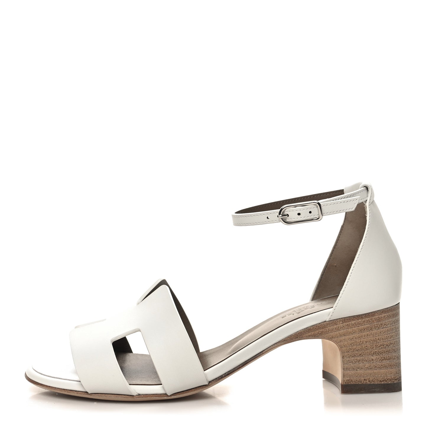 Calfskin Encens 50 Sandals 38 White