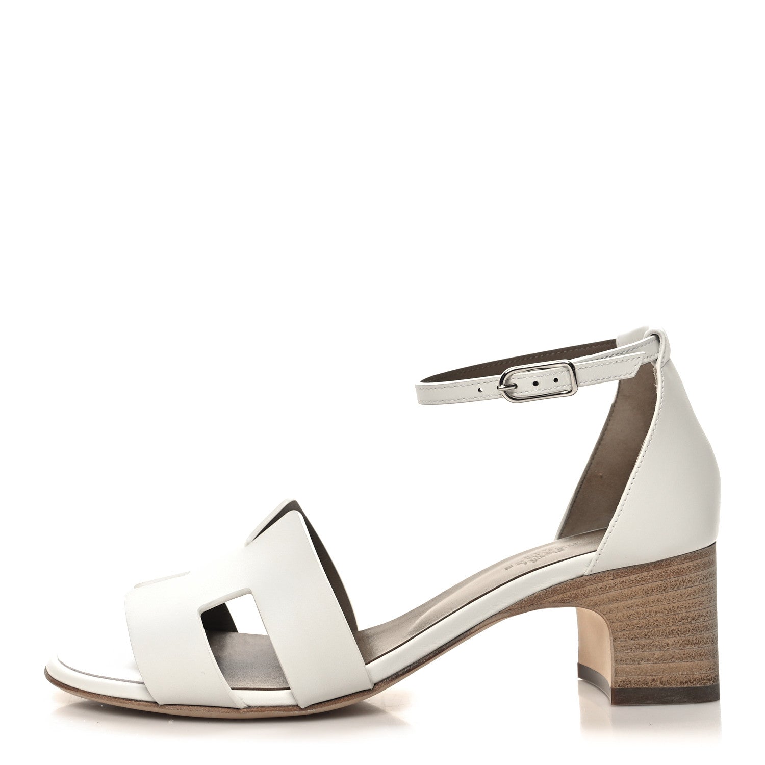 Hermes Calfskin Encens 50 Sandals 38 White 1 of 9