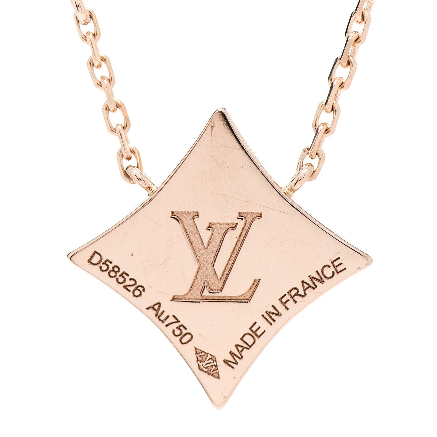 Louis Vuitton 18K Pink Gold Diamond Pink Mother of Pearl Color Blossom BB Star Pendant Necklace 4 of 6