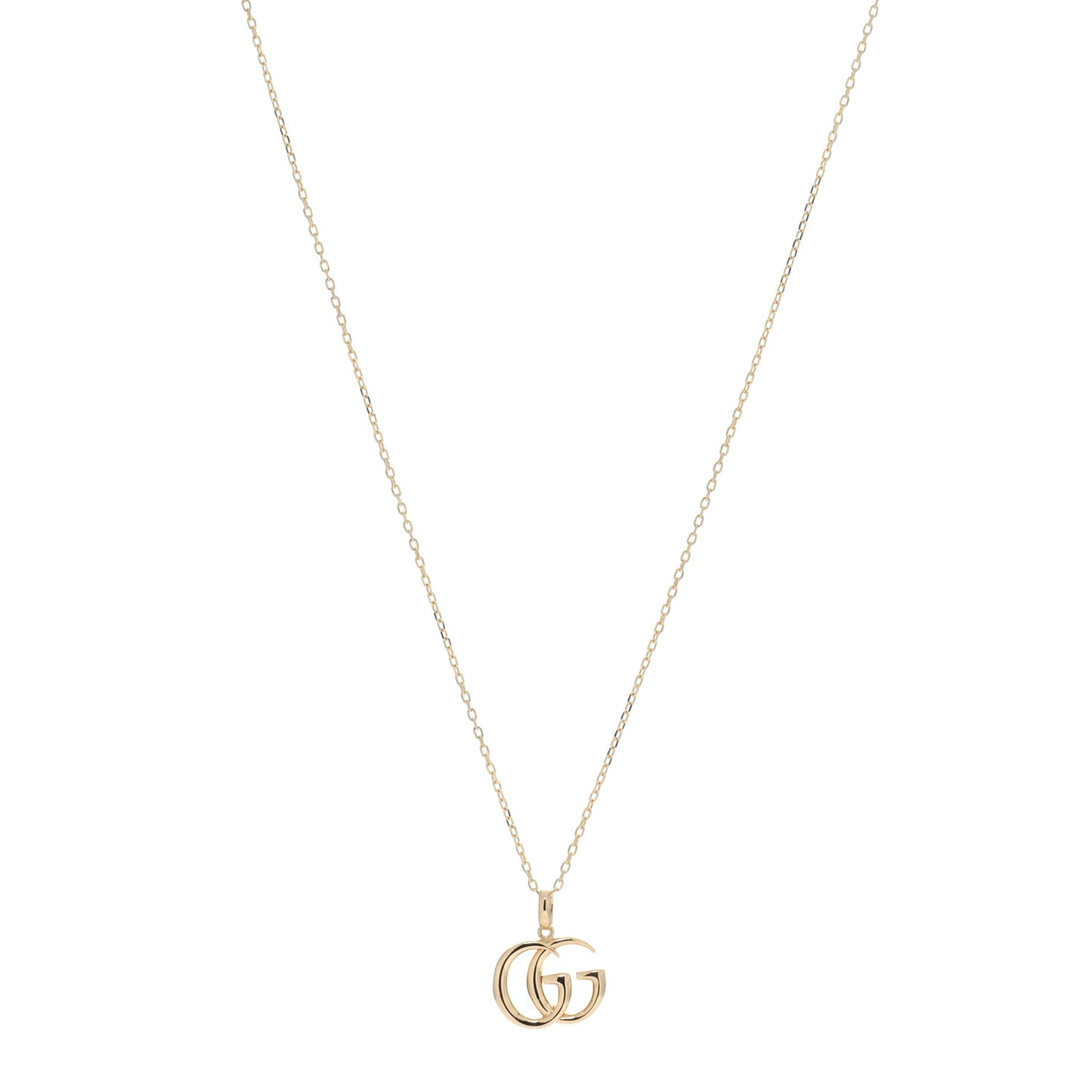 18K Yellow Gold Running G Pendant Necklace