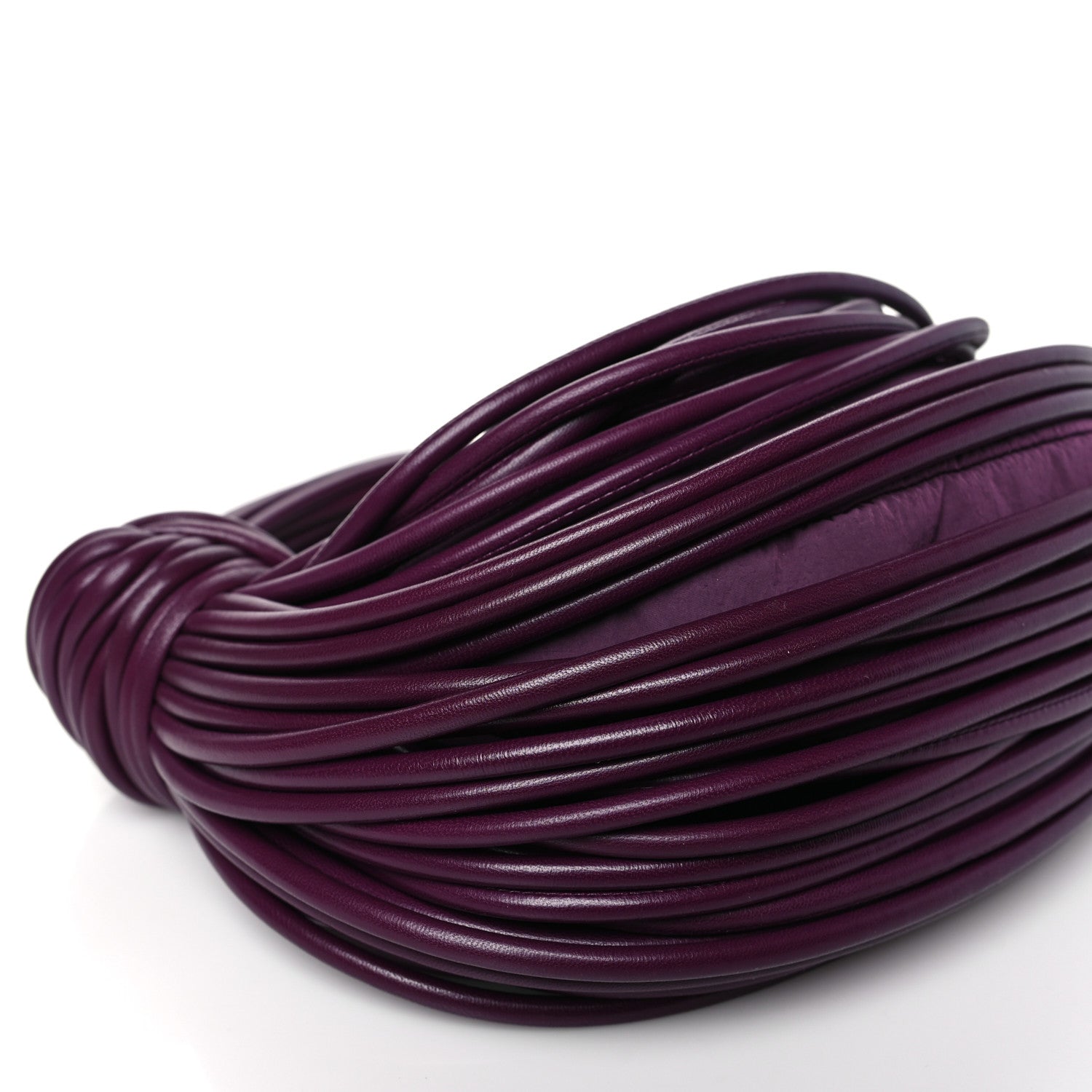 Bottega Veneta Nappa Mini Tubular Double Knot Grape 8 of 9