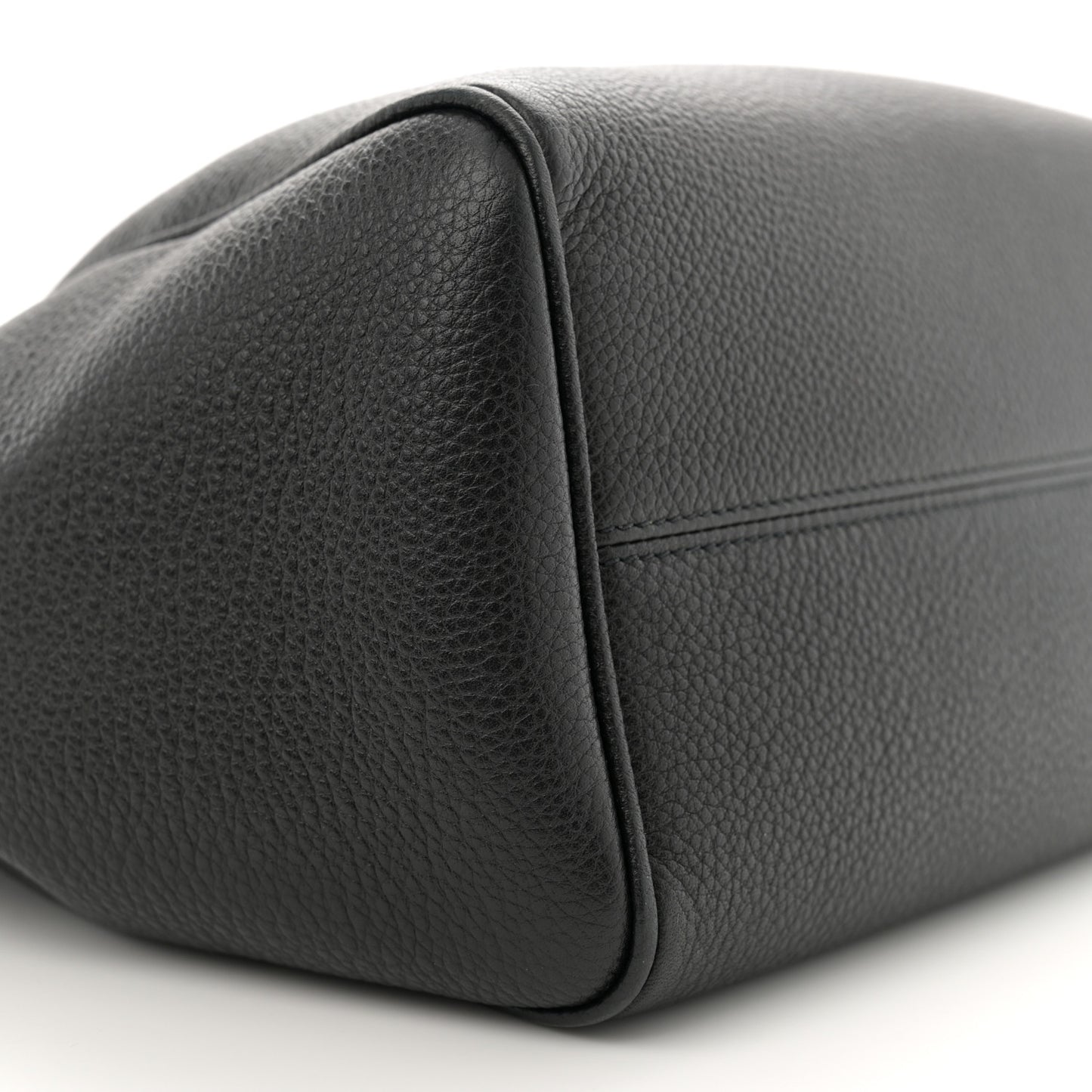 Calfskin Cuir Small Triomphe Cabas Drawstring Black