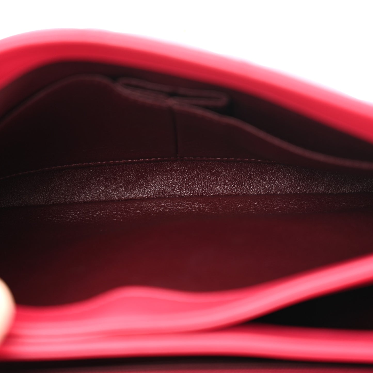 Lambskin Quilted Small Trendy CC Flap Dual Handle Bag Dark Pink