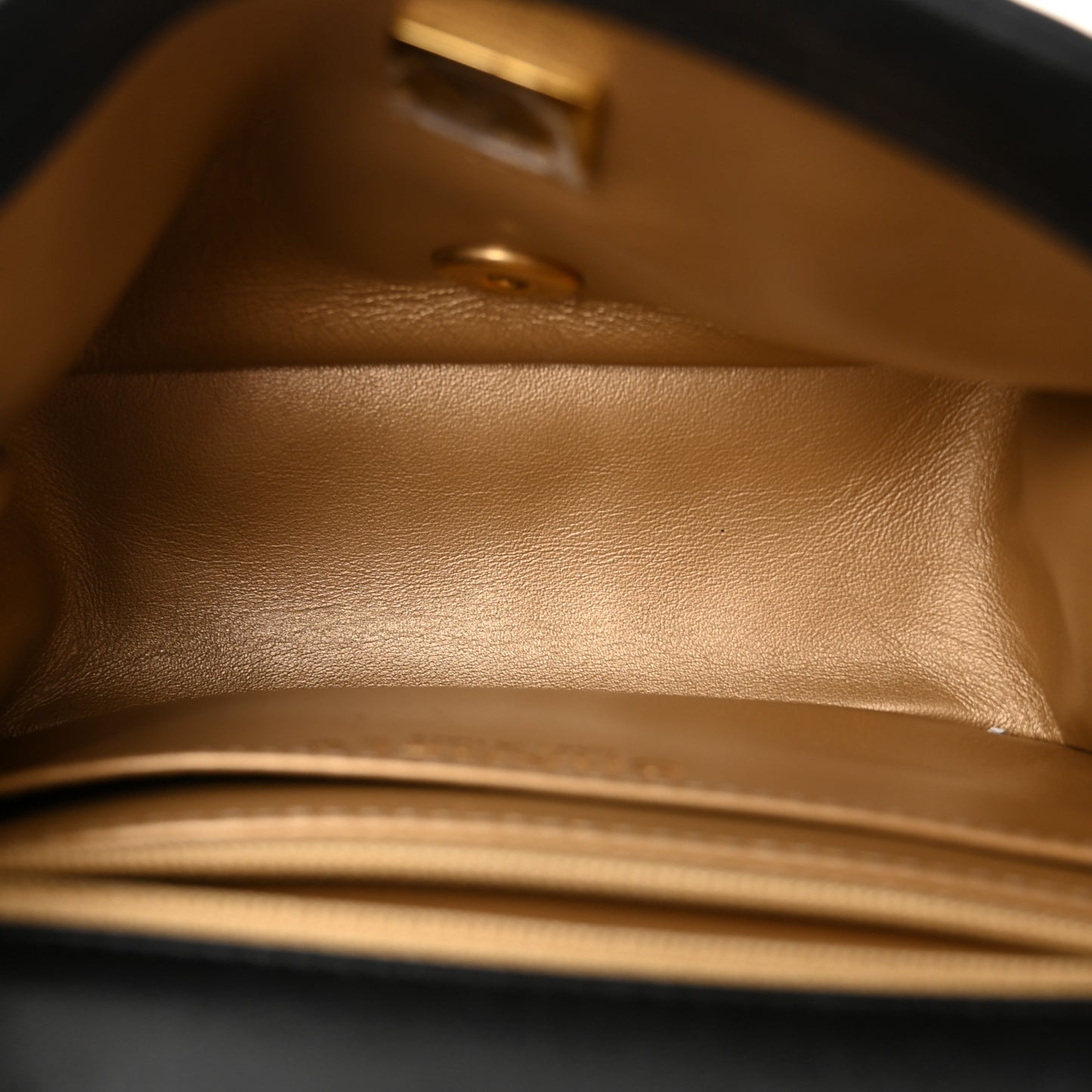 Lambskin Quilted Mini Pearl Crush Flap Black