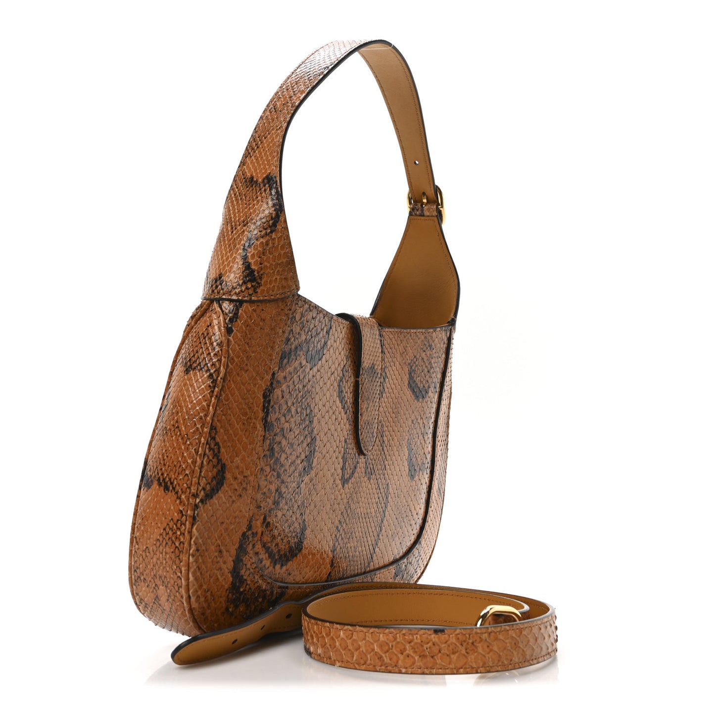 Snakeskin Calfskin Small Jackie 1961 Hobo Brown