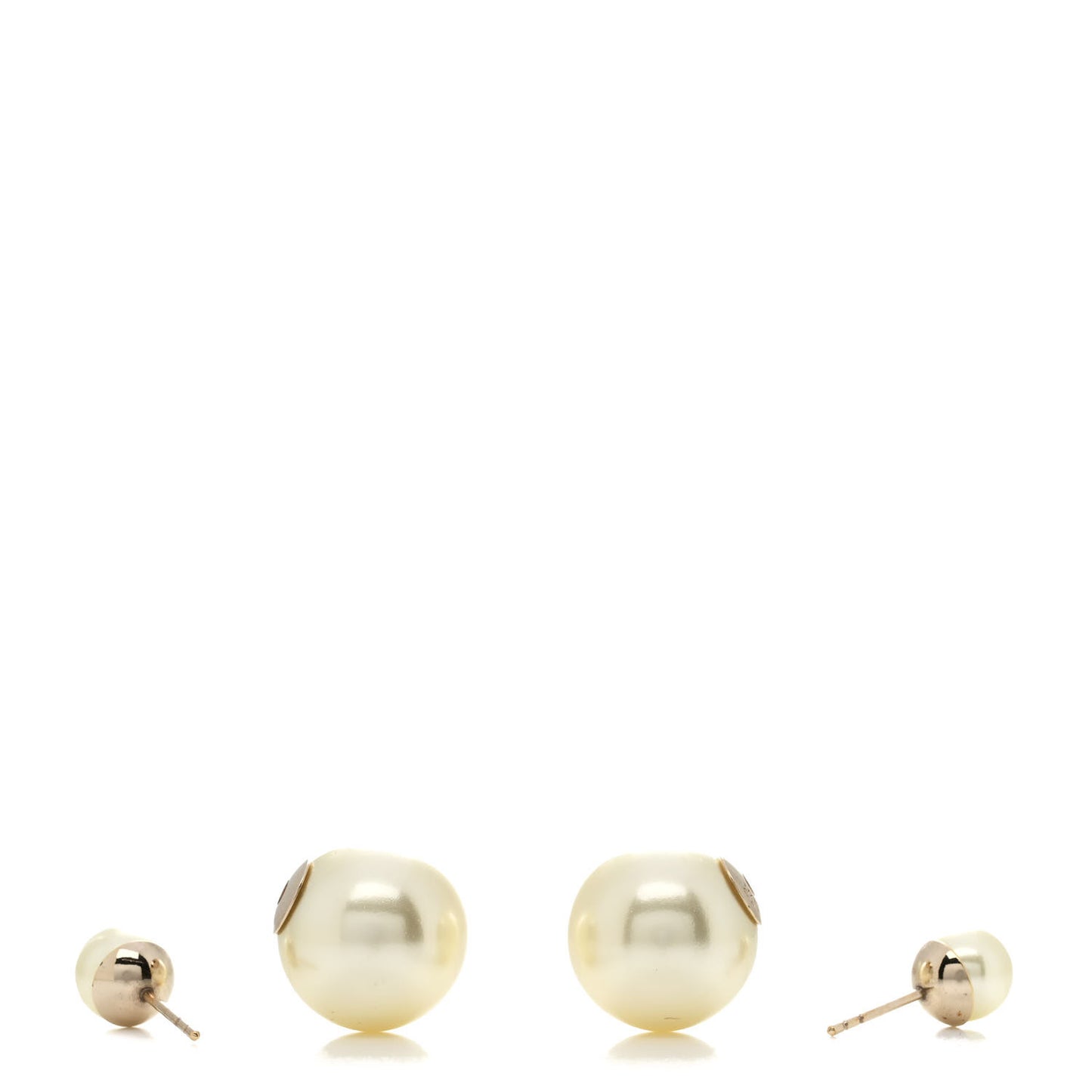Pearl Mise En Dior Tribal Earrings Gold