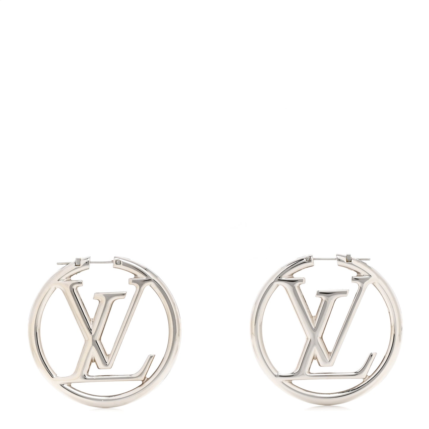 Palladium Louise Hoop Earrings Silver