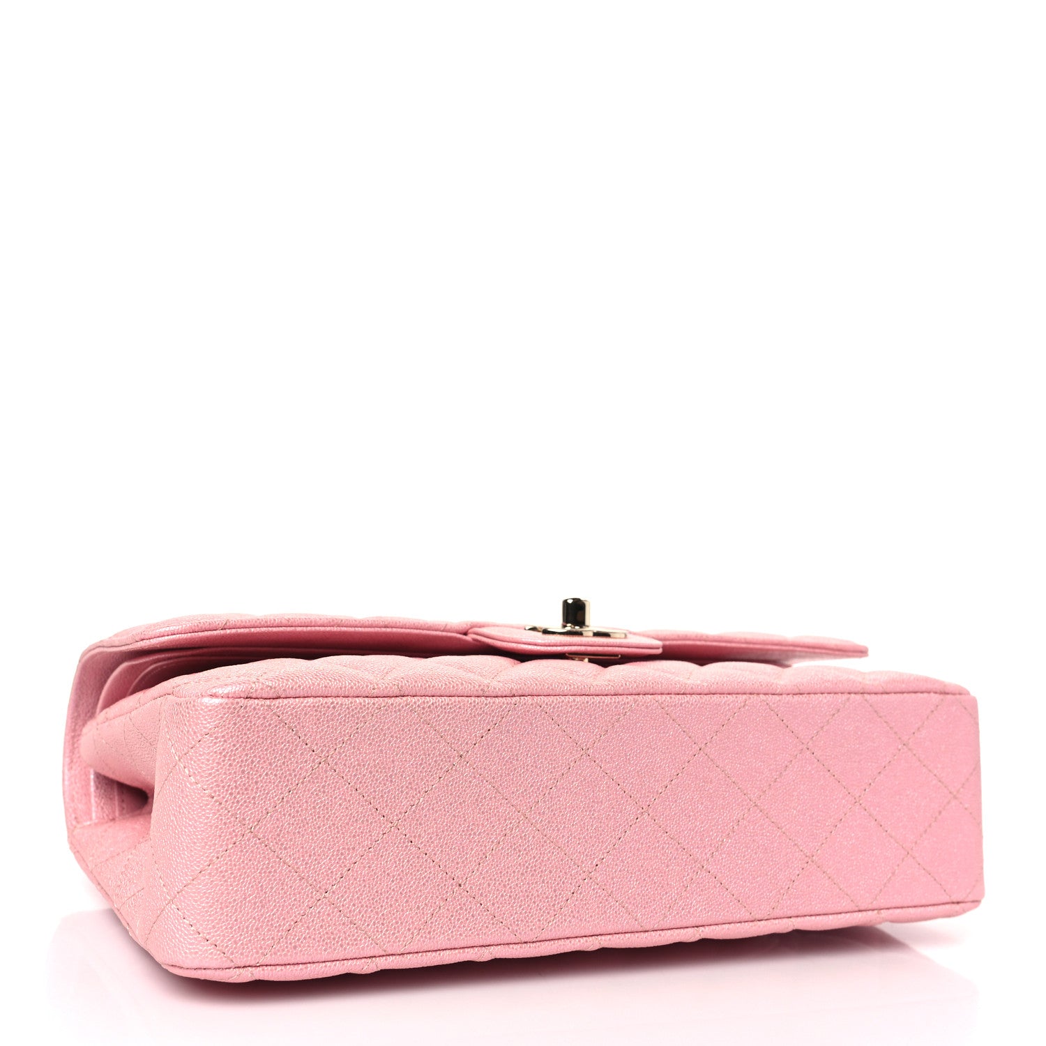 Chanel Iridescent Caviar Quilted Medium Double Flap Rose Pink 5 of 10