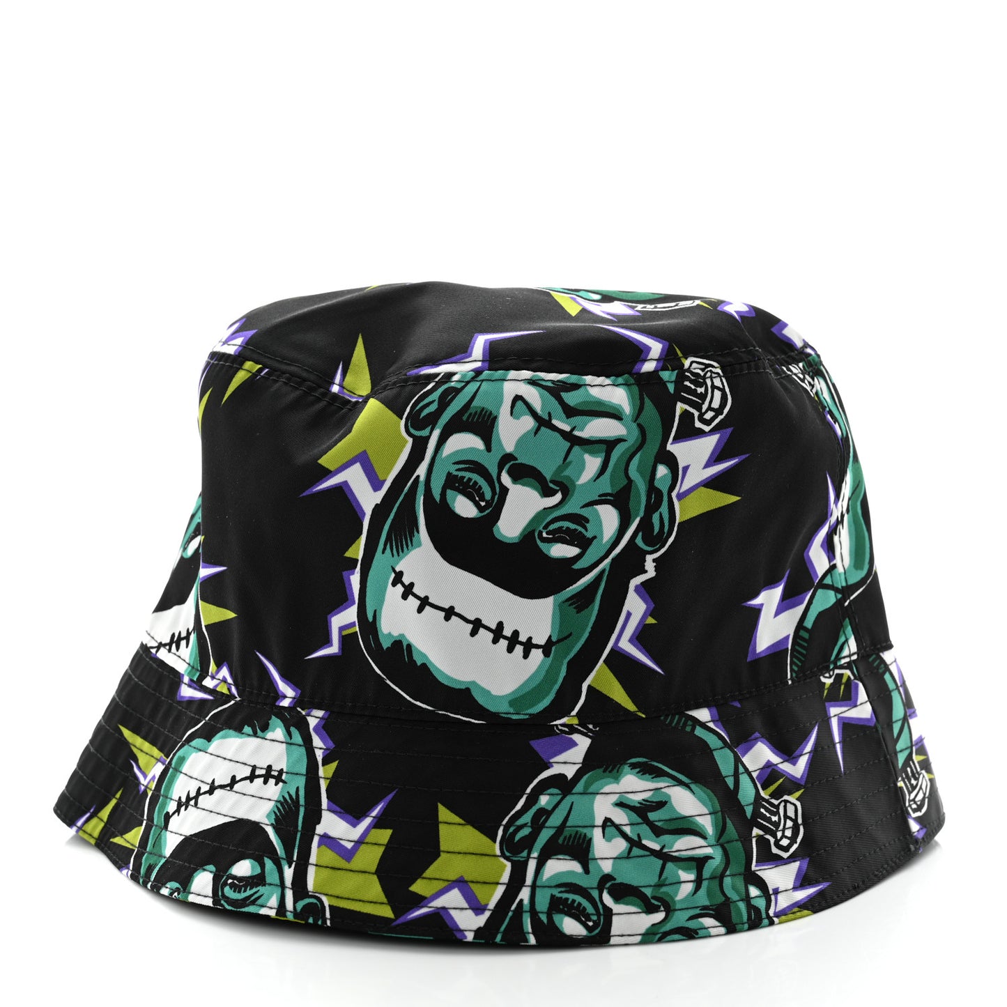 X UNIVERSAL STUDIOS Nylon Frankenstein Print Bucket Hat L Black