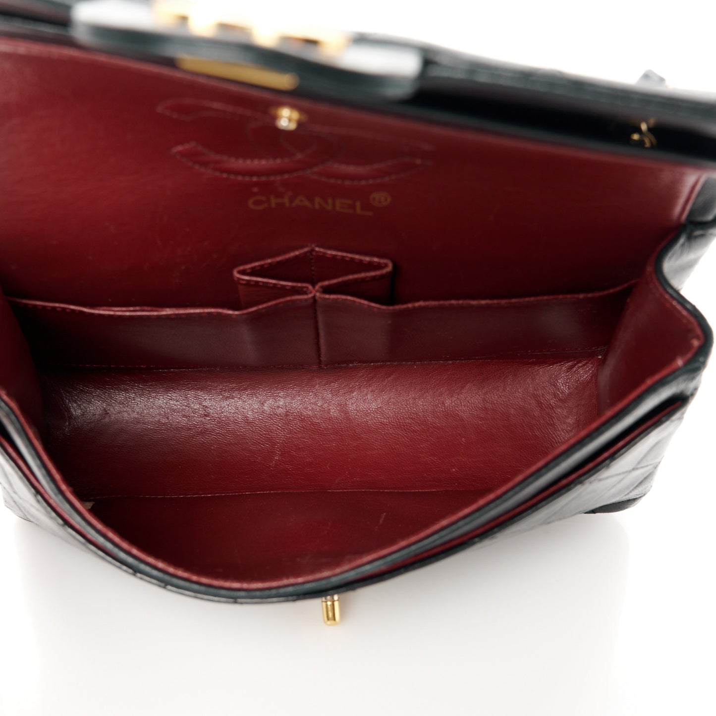 Lambskin Quilted Small Double Flap Black