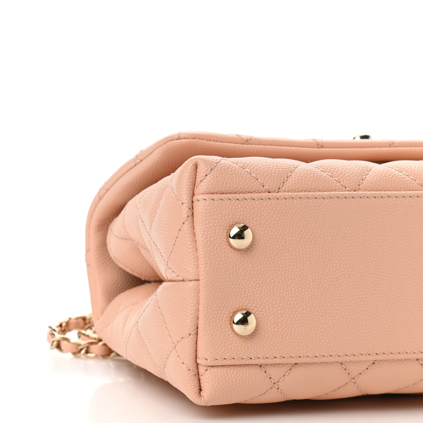 Caviar Quilted Mini Coco Handle Flap Light Pink