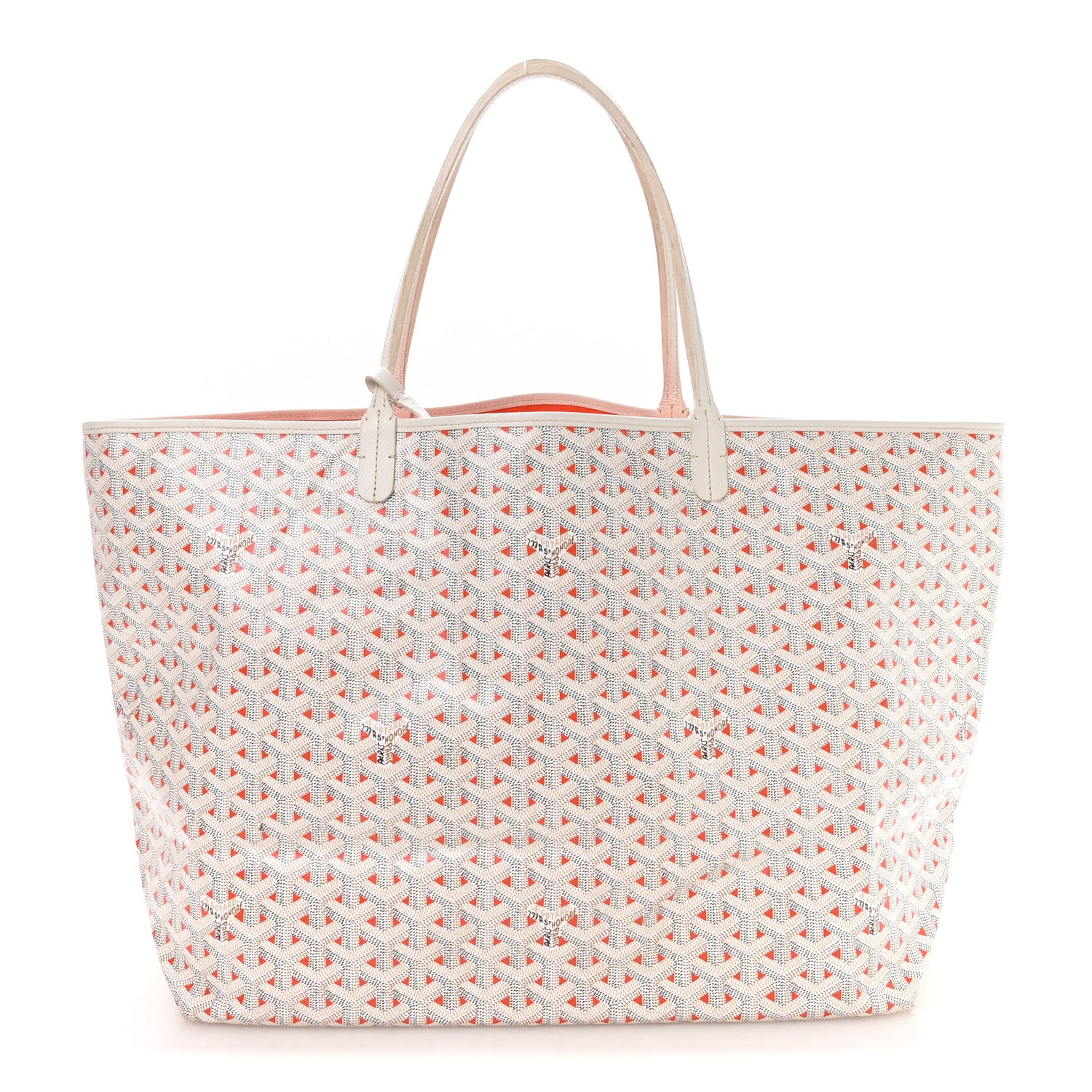 Goyard Goyardine Saint Louis Claire Voie GM White Orange 1904176