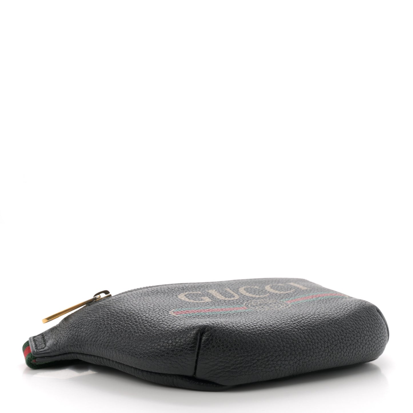 Grained Calfskin Small Logo Belt Bag Black