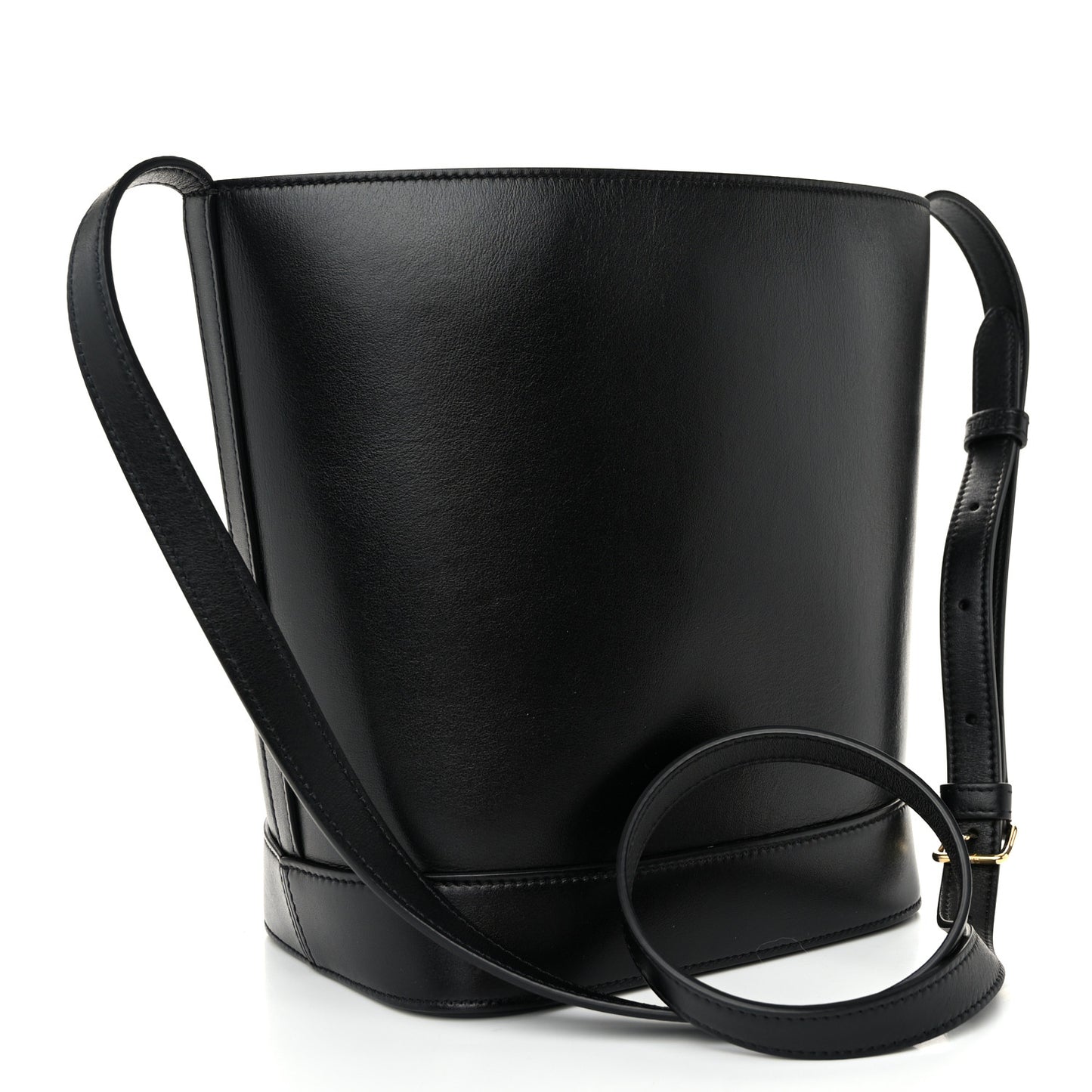 Smooth Calfskin Small Cuir Triomphe Bucket Bag Black