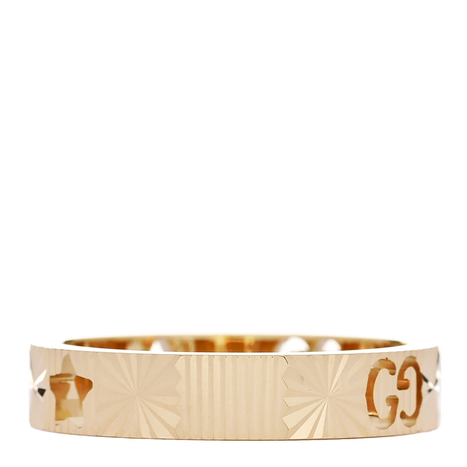 Gucci 18K Yellow Gold Icon Stars Band Ring 52 6 3 of 6