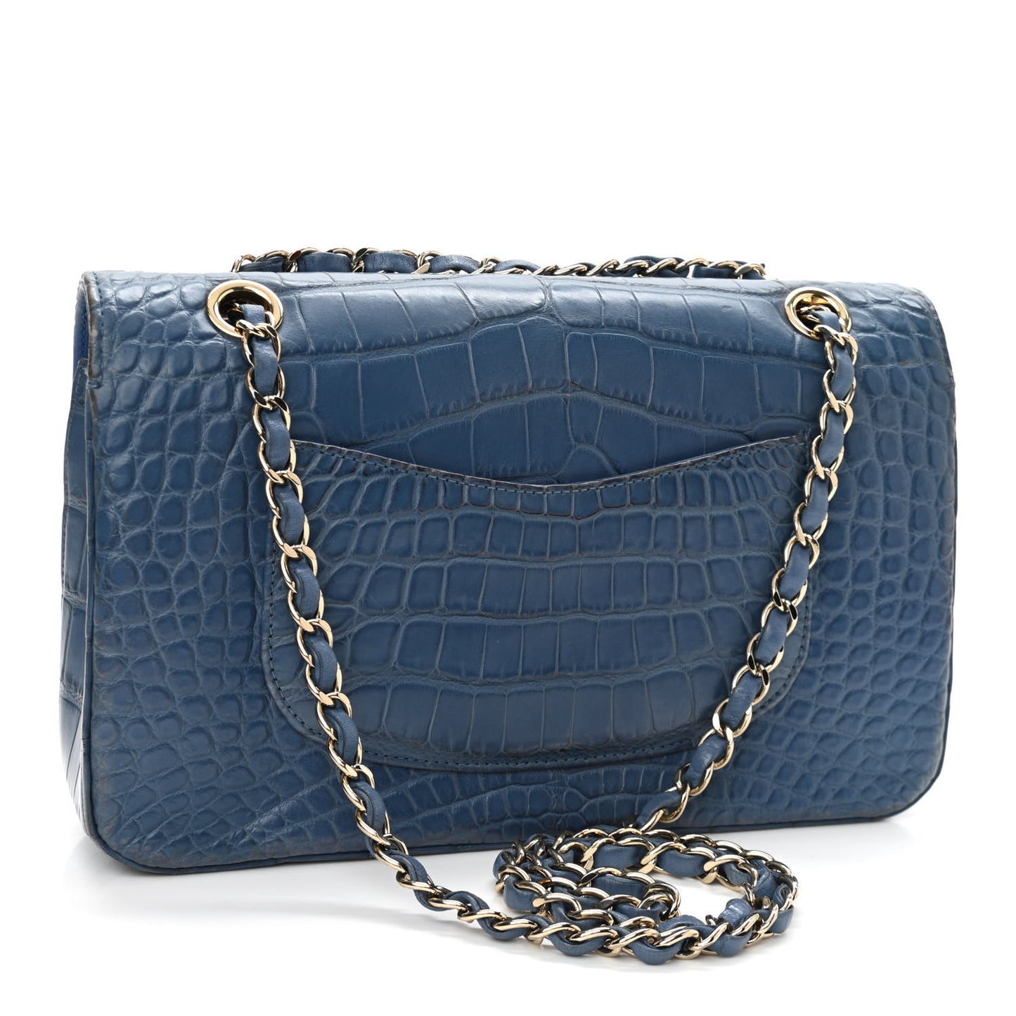 Alligator Medium Double Flap Blue