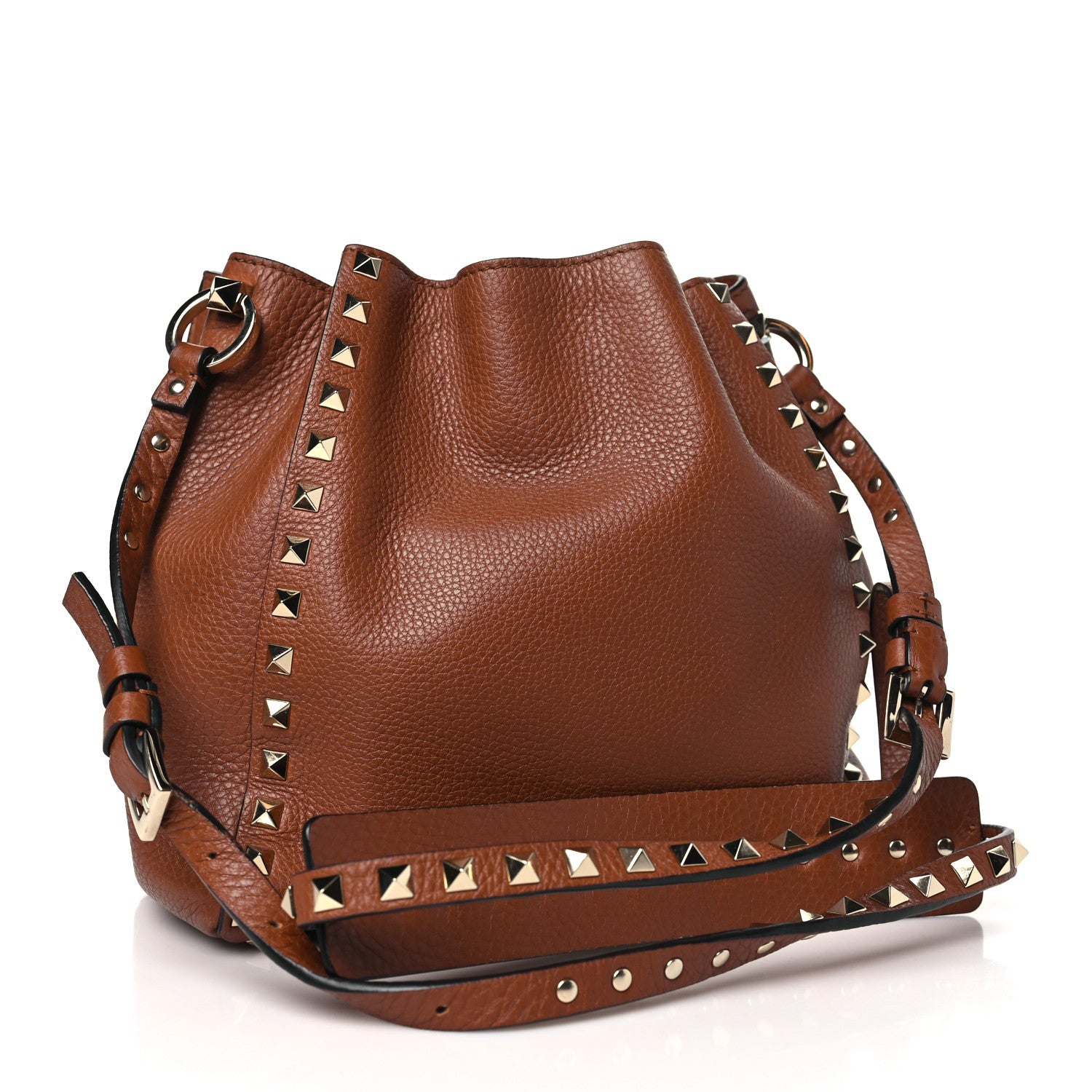 Valentino Garavani Grained Calfskin Rockstud Small Bucket Bag Selleria 3 of 9