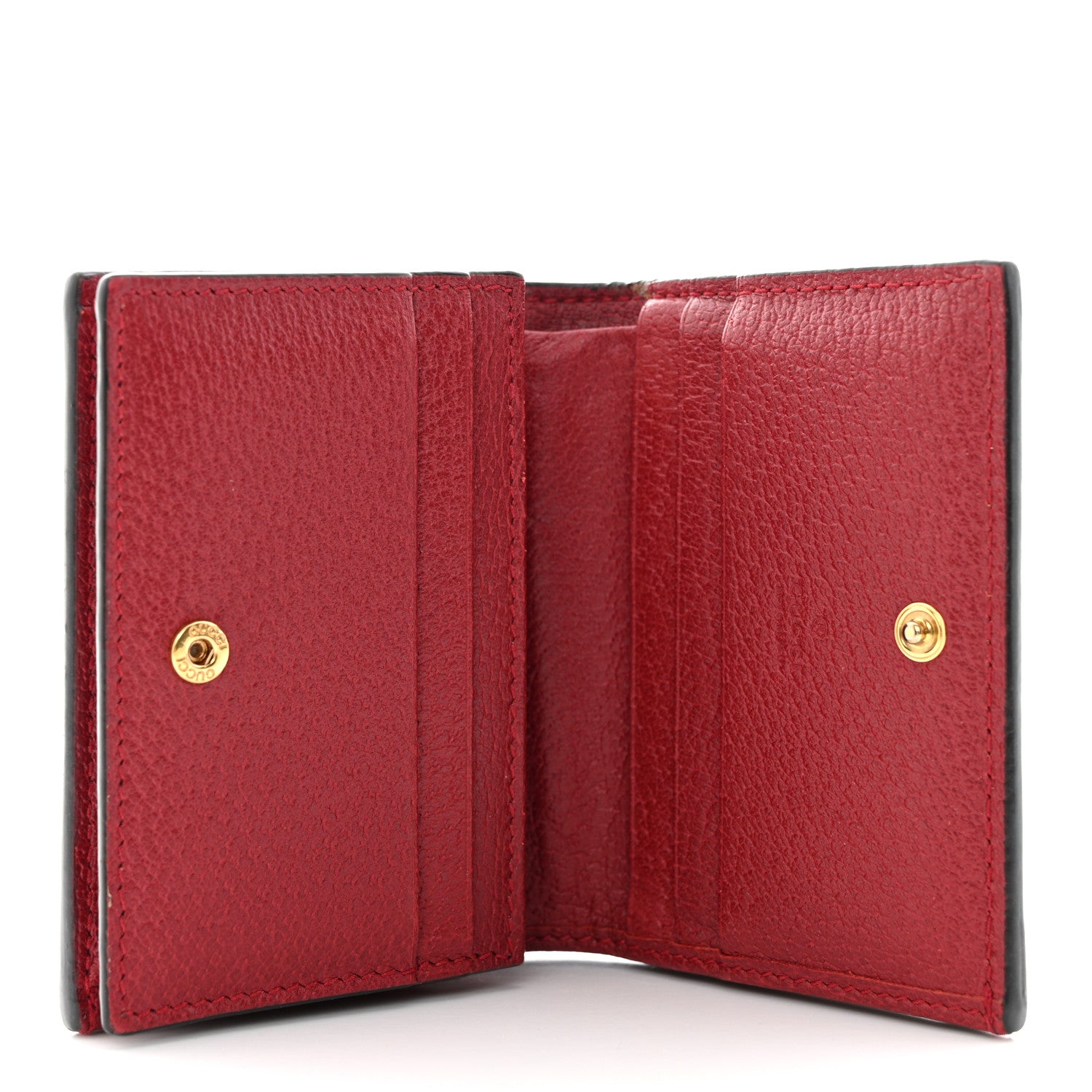 Gucci GG Supreme Monogram Flora Web Ophidia Card Case Red 5 of 12