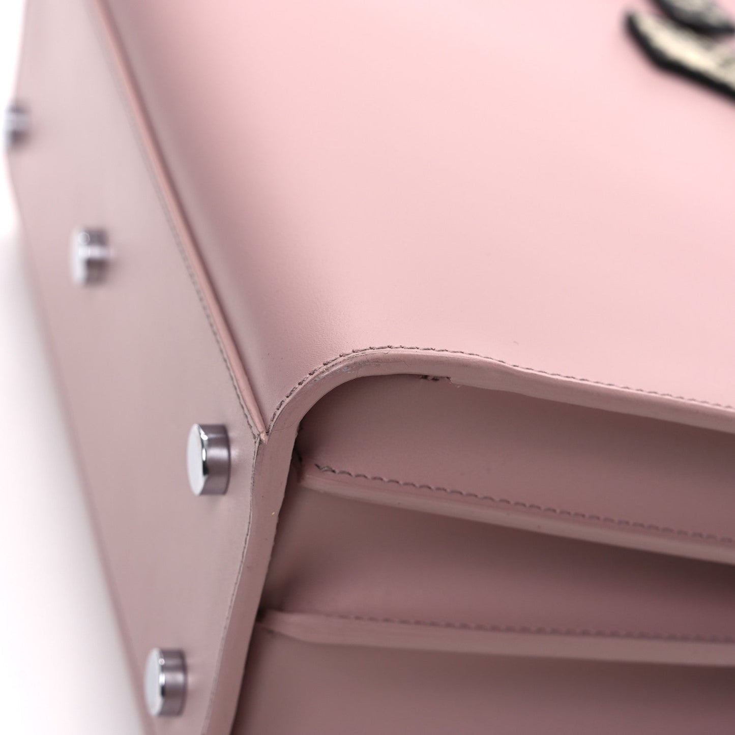 Calfskin Embossed Python Baby Sac De Jour Powder Pink