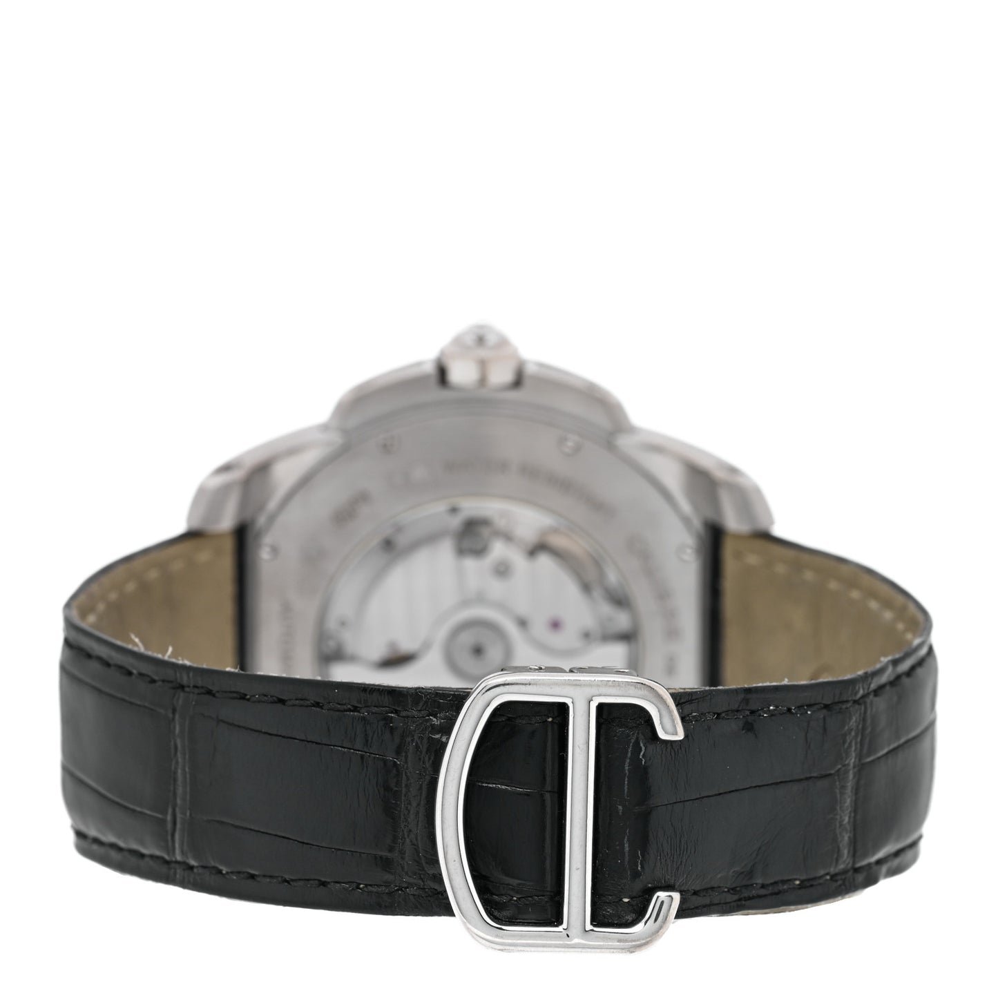 18K White Gold Alligator Diamond Bezel 42mm Calibre de Cartier Automatic Watch