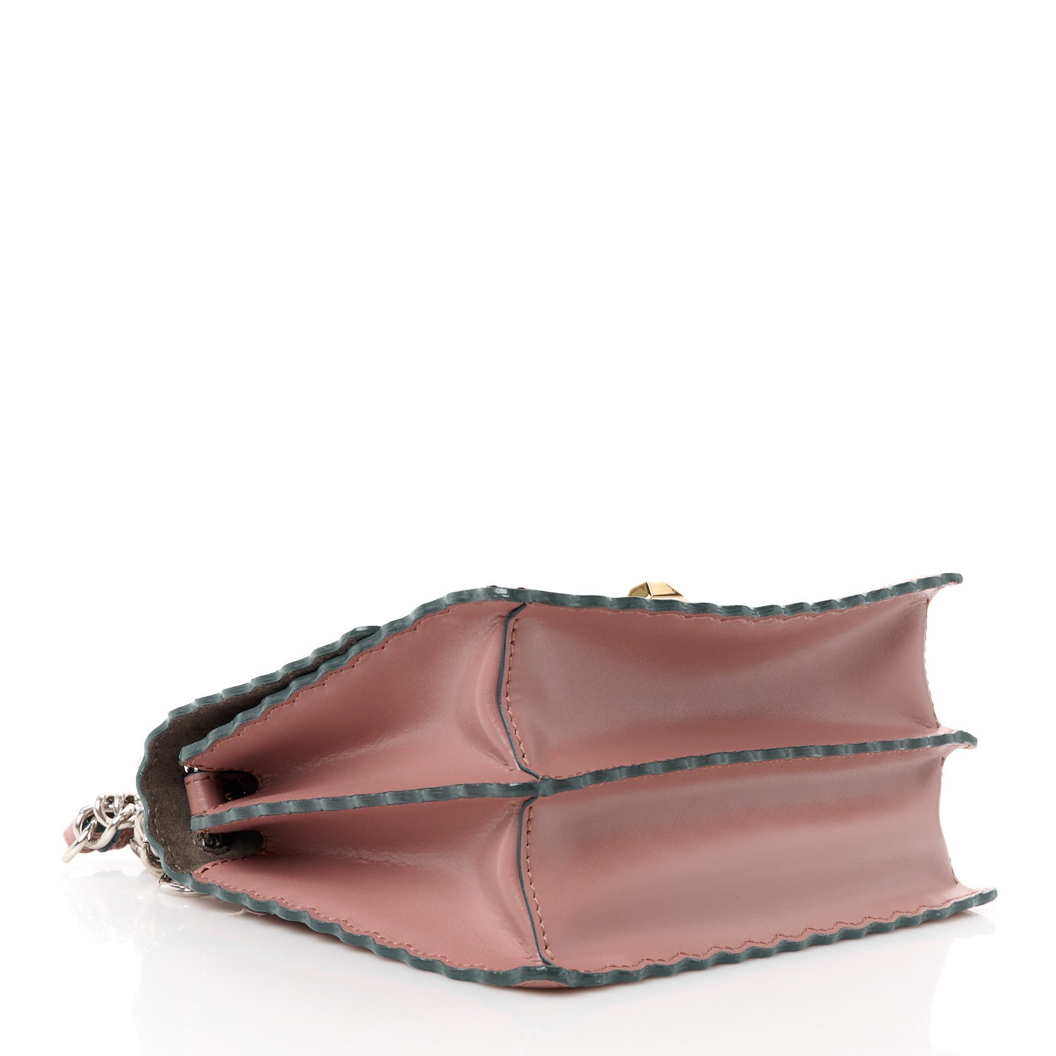 Fendi Vitello Liberty Scalloped Studded Small Kan I Shoulder Bag English Rose 4 of 12