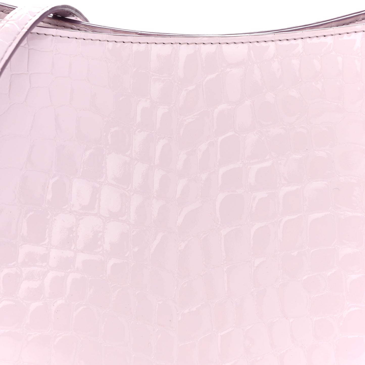 Eco Alter Crocodile Embossed Nappa Small Frayme Shoulder Bag Lilac