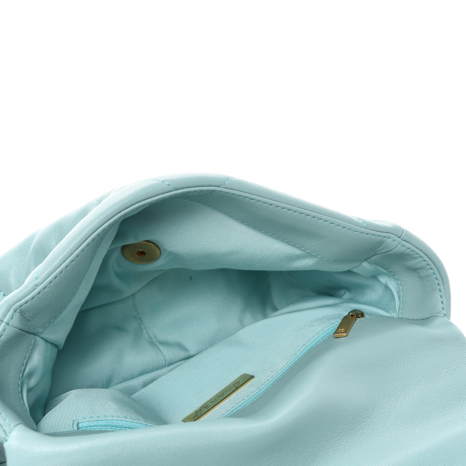 Chanel Lambskin Quilted Medium Chanel 19 Flap Light Blue 5 of 10