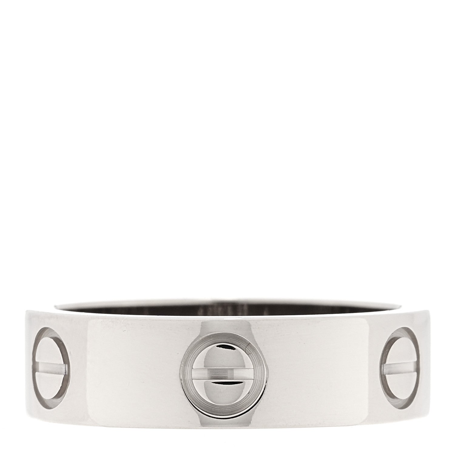 Cartier 18K White Gold 5.5mm LOVE Ring 53 6.5 3 of 4