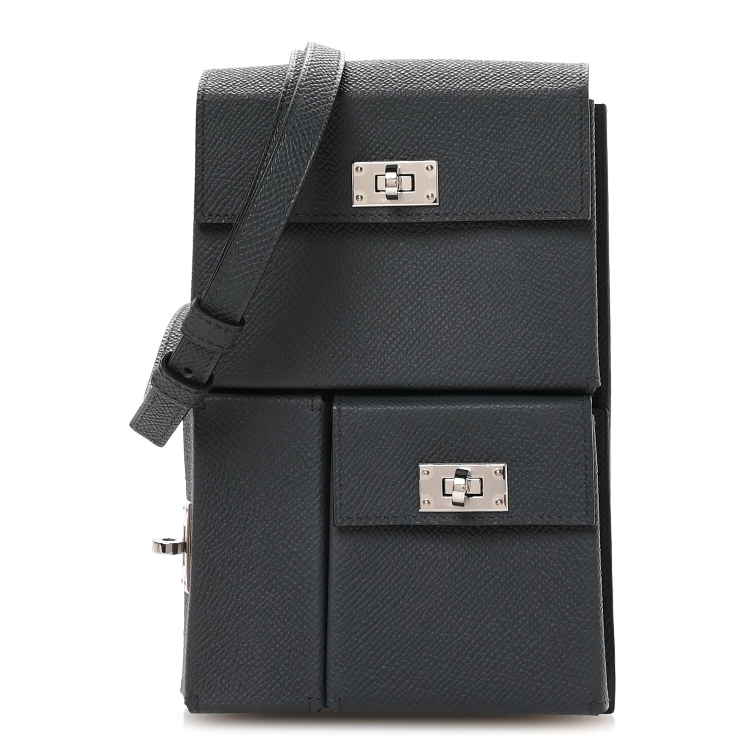 Hermes Epsom Kelly Multi Pocket Pochette To Go Gris Misty 1802429