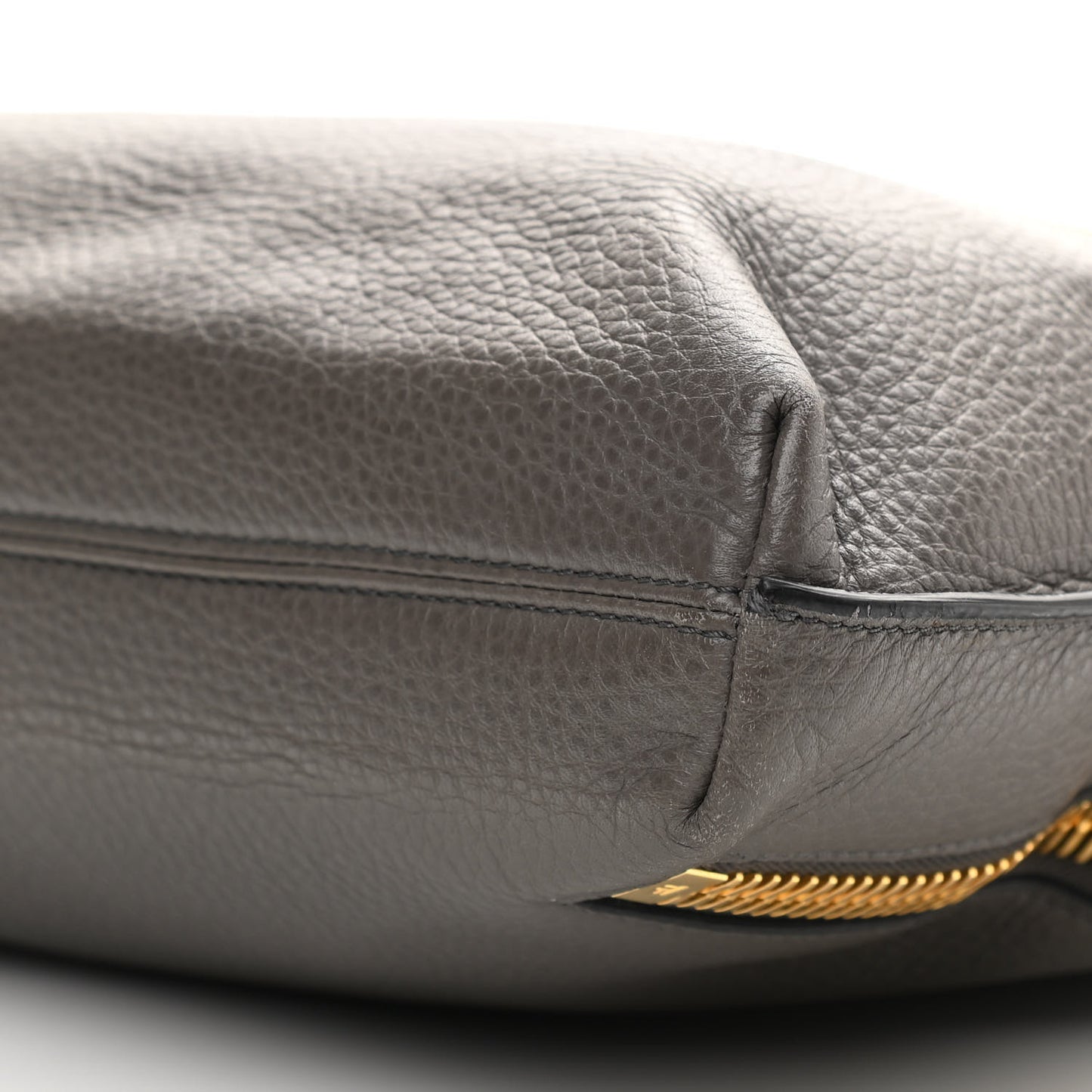 Grained Calfskin Alix Padlock Zip Tote Graphite