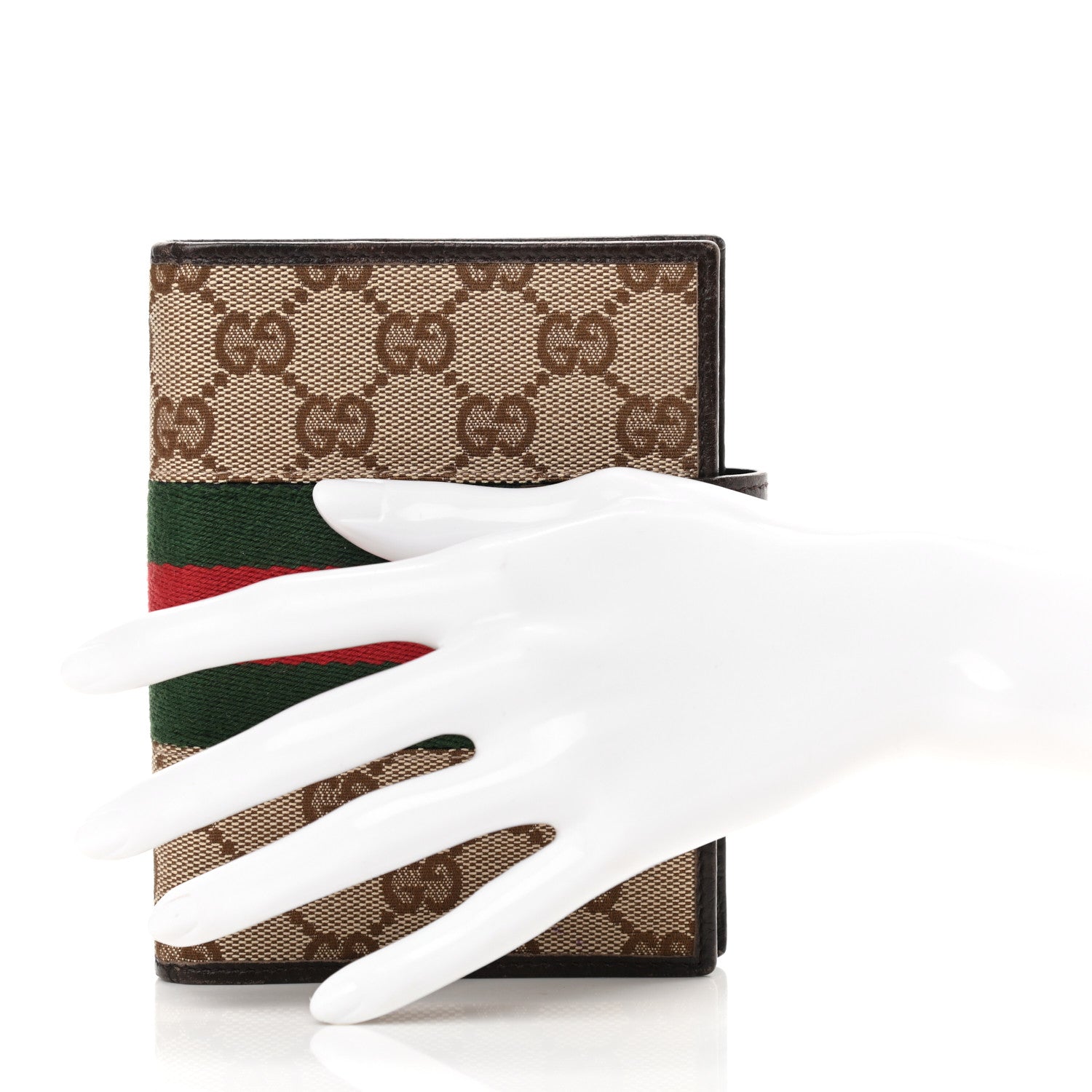 Gucci Monogram Web Small Ring Agenda Brown 2 of 11