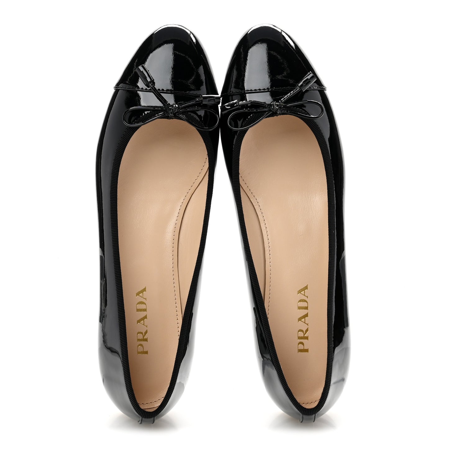 Vernice Cap Toe Logo Bow Ballerina Flats 38.5 Black
