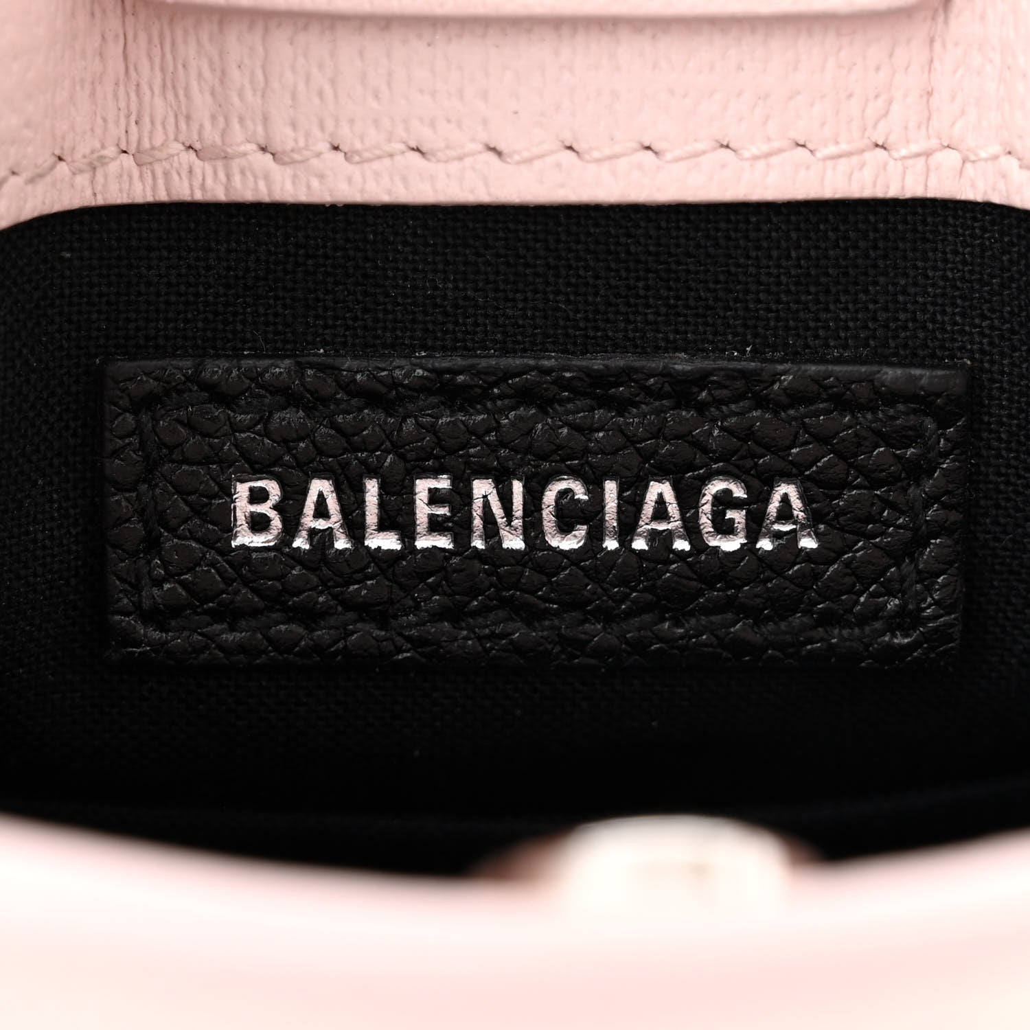 Balenciaga Squared Calfskin Logo Shopping Phone Holder Bag Light Rose 6 of 14