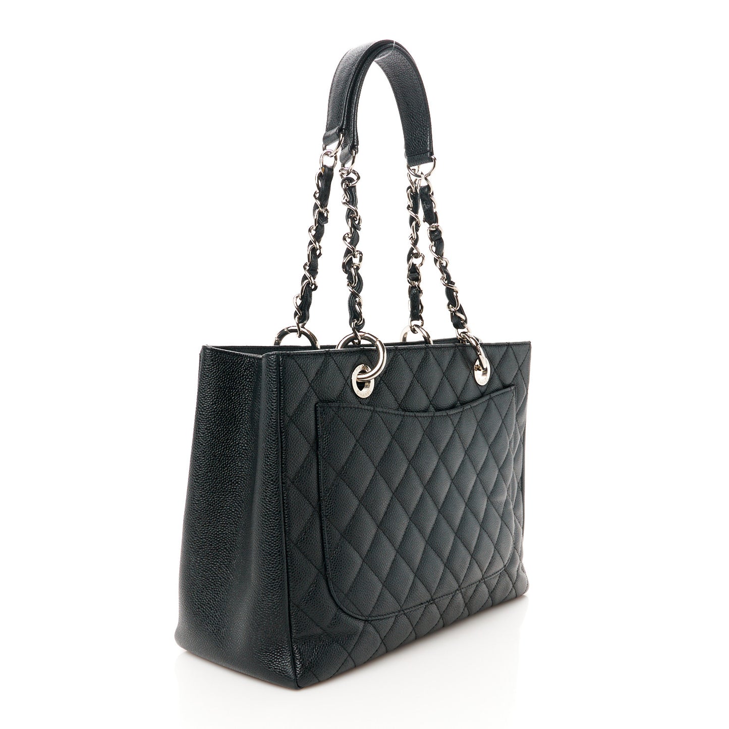 Caviar Quilted Grand Shopping Tote GST Black