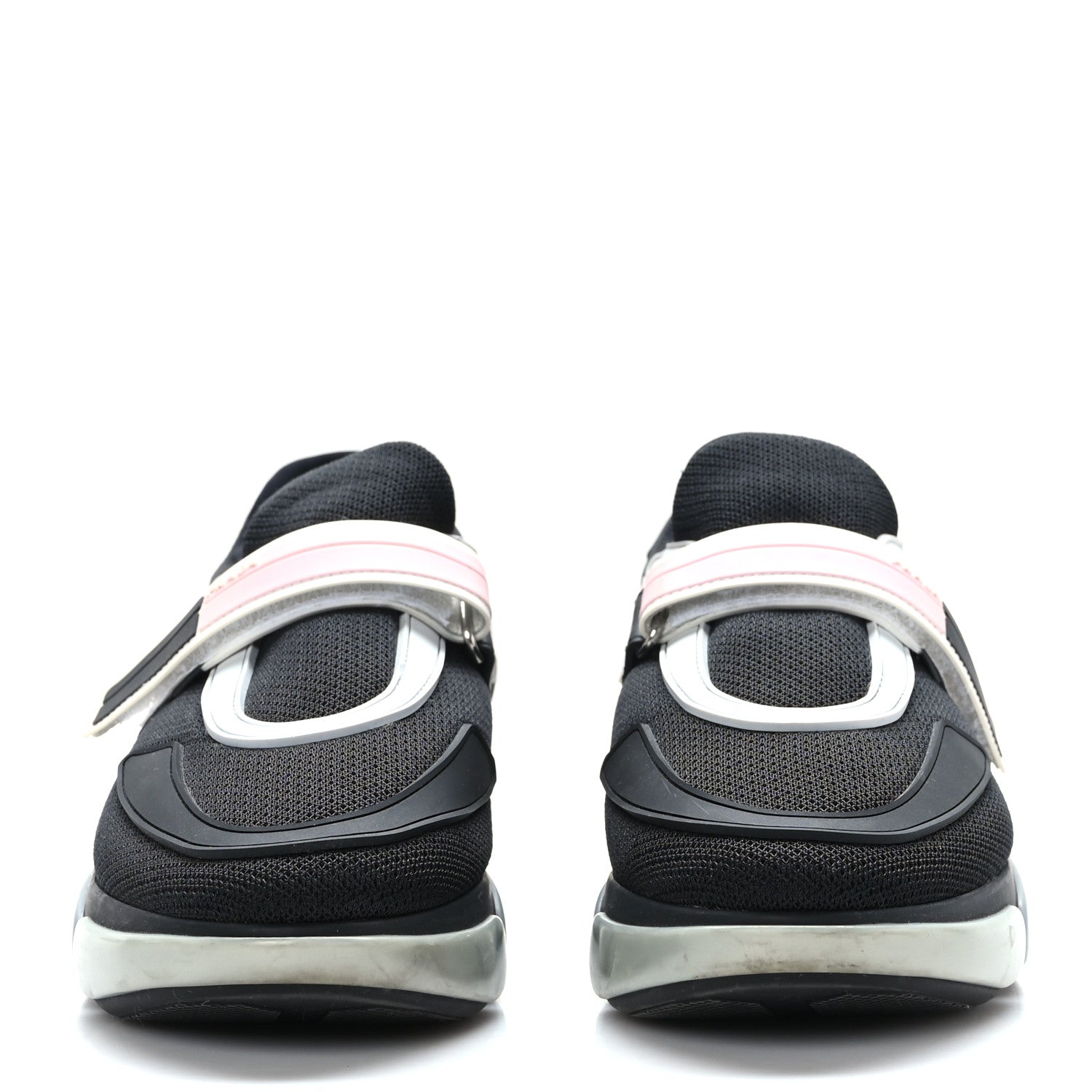 Prada Sport Knit Womens Cloudbust Sneakers 35.5 Black Argento 2 of 8